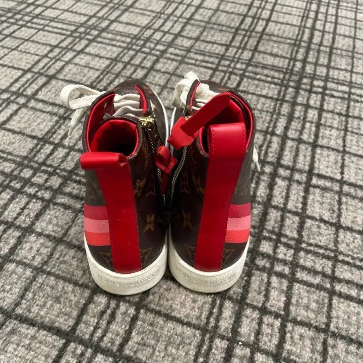 Louis Vuitton Louis Vuitton Classic Monogram High-Top Sneakers -2508 Size US 5.5 / EU 38 - 3 Thumbnail