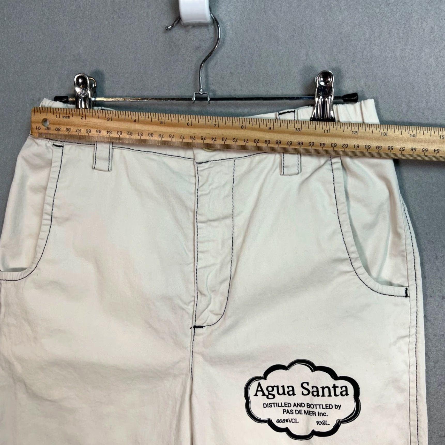 AQUA VINTAGE Pasdener Beige Chino Pants Womens Small 29in Inseam Flat Front Cotton 26in Waist Straight Leg Womens Size 28" / US 6 / IT 42 - 5 Thumbnail