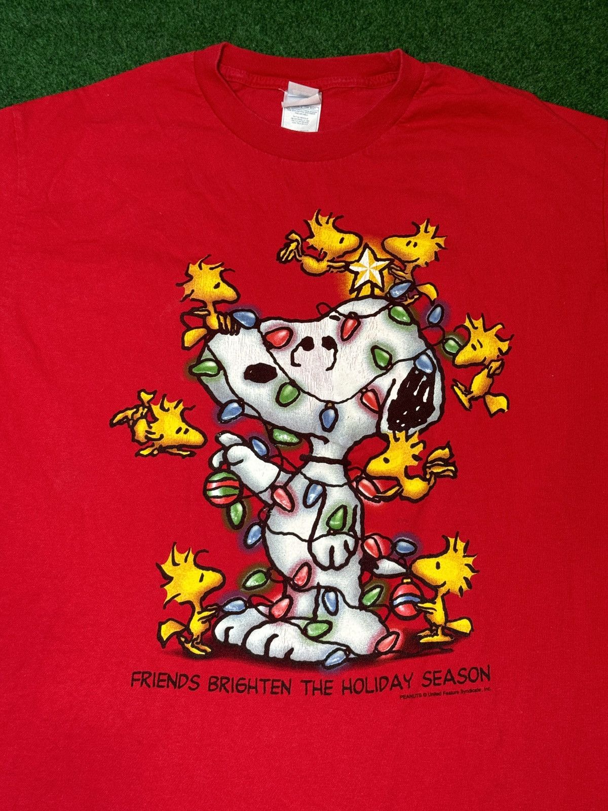 Peanuts × Vintage Vintage Snoppy Peanuts Christmas Holiday Woodstock T Shirt Size US L / EU 52-54 / 3 - 2 Thumbnail