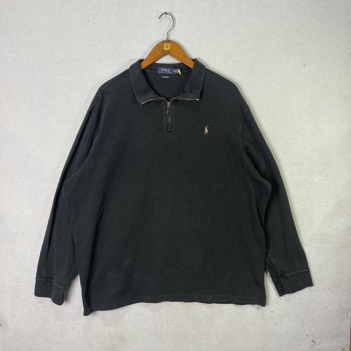 Polo Ralph Lauren Polo Ralph Lauren Estate Rib Half Zip Pullover Black Size US XXL / EU 58 / 5 - 1 Thumbnail