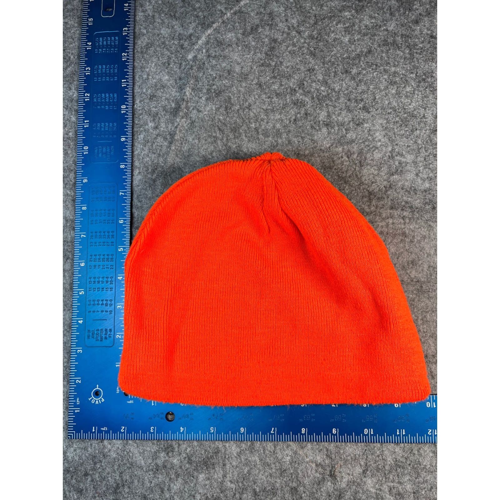 Vintage Rustic Ridge Beanie Toque Men One Size Orange Camo Knit 100% Acrylic Fish Camp Size ONE SIZE - 4 Thumbnail
