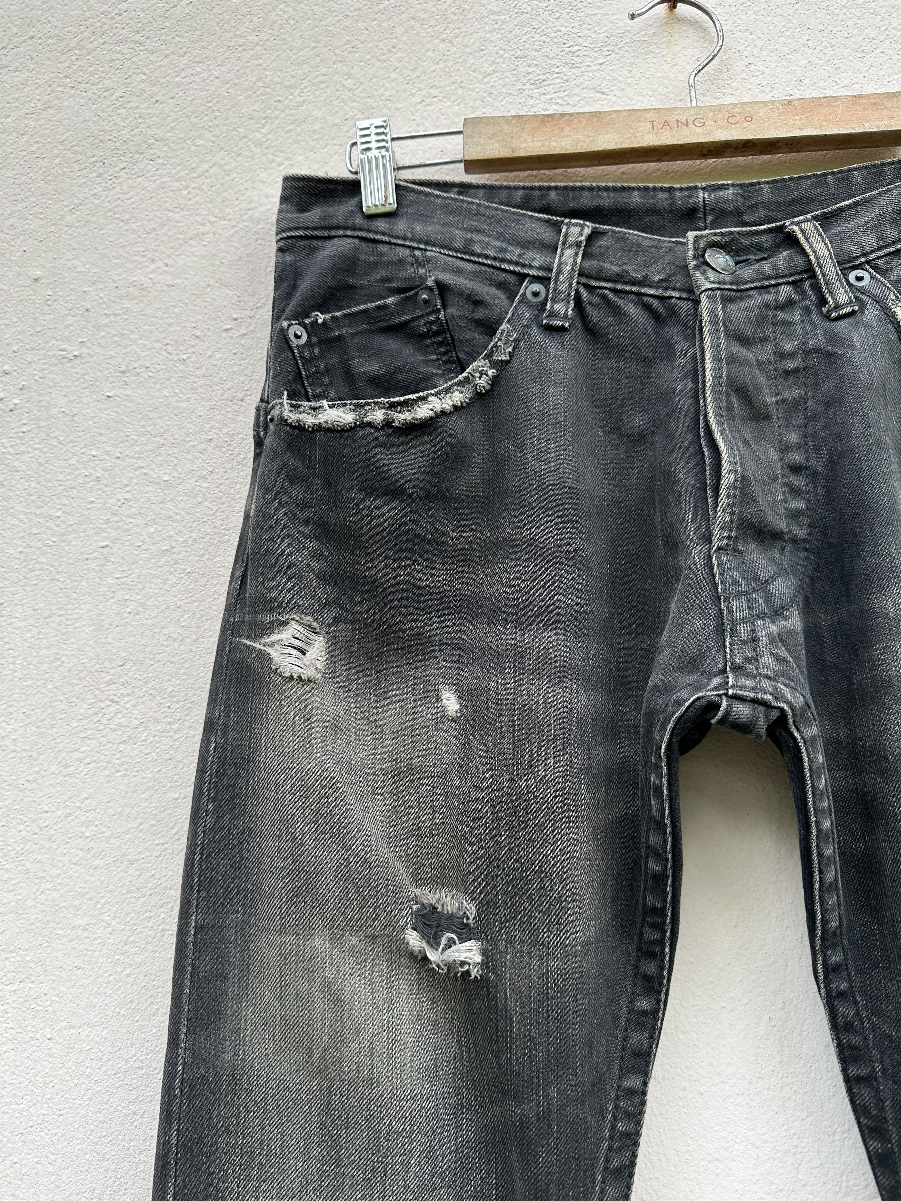 Yasuyuki Ishii Vintage Japanese Brand Troiso Distressed Flare Denim Jeans Size US 32 / EU 48 - 7 Thumbnail