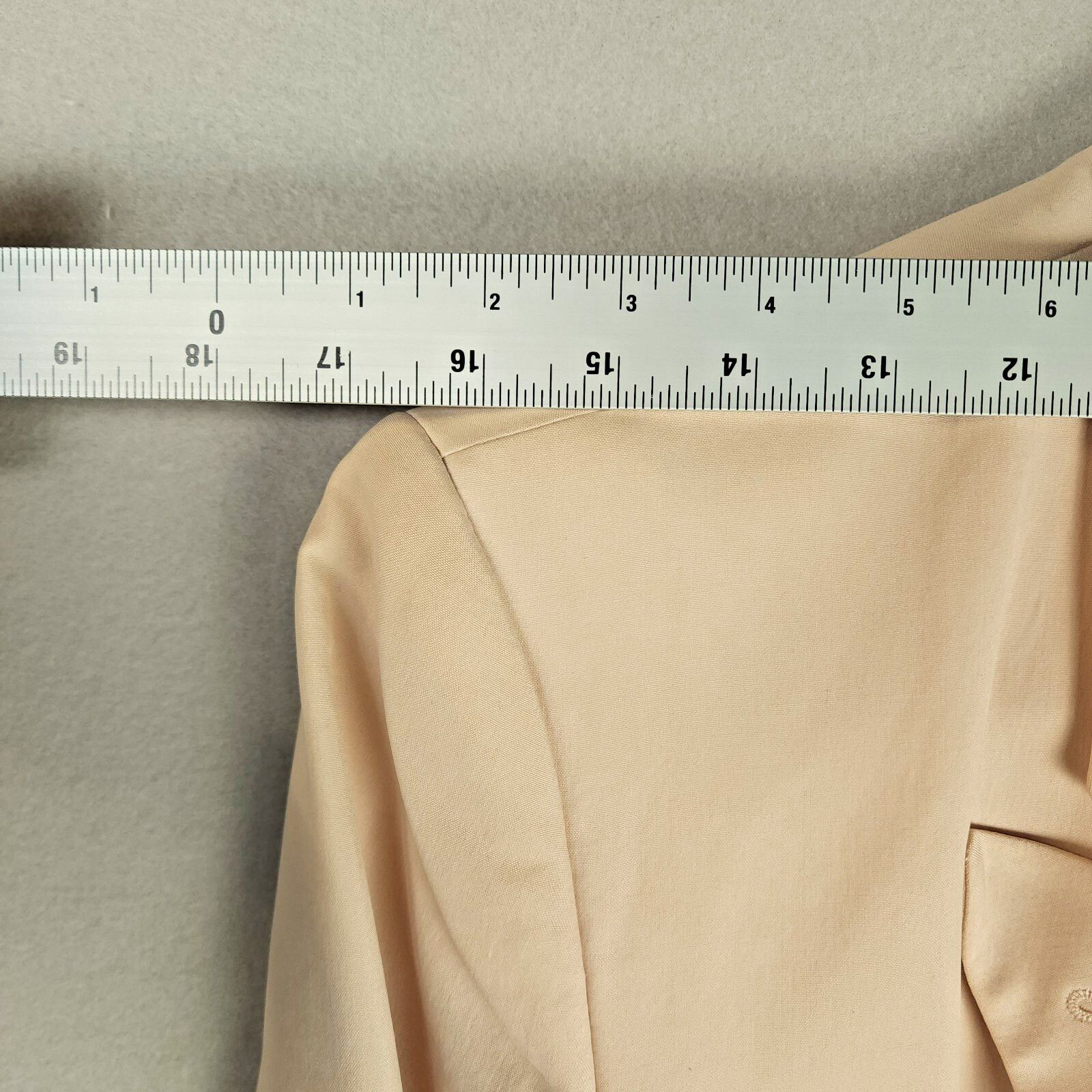 Anne Klein Anne Klein II Petites Blazer 100% Silk - Pink Cream - 10P Size L / US 10 / IT 46 - 4 Thumbnail