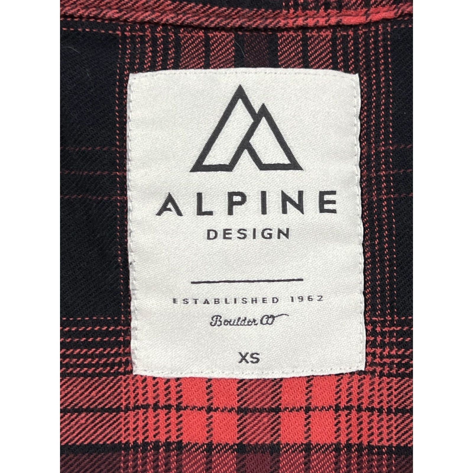 Vintage VINTAGE Alpine Design Flannel Shirt XS Men’s Red/Black Size US XS / EU 42 / 0 - 6 Thumbnail