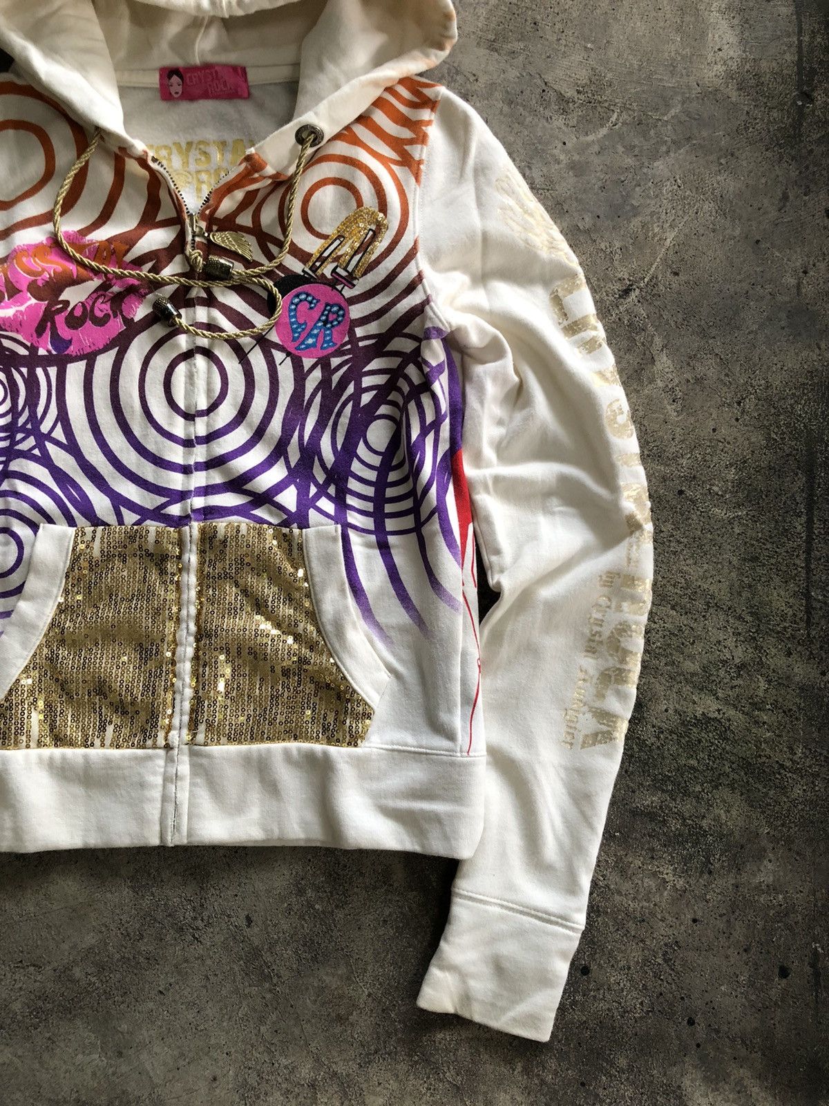 Christian Audigier × Japanese Brand JAPANESE CRYSTAL ROCK BY CRISTIAN ZIP HOODIE Size S / US 4 / IT 40 - 6 Thumbnail