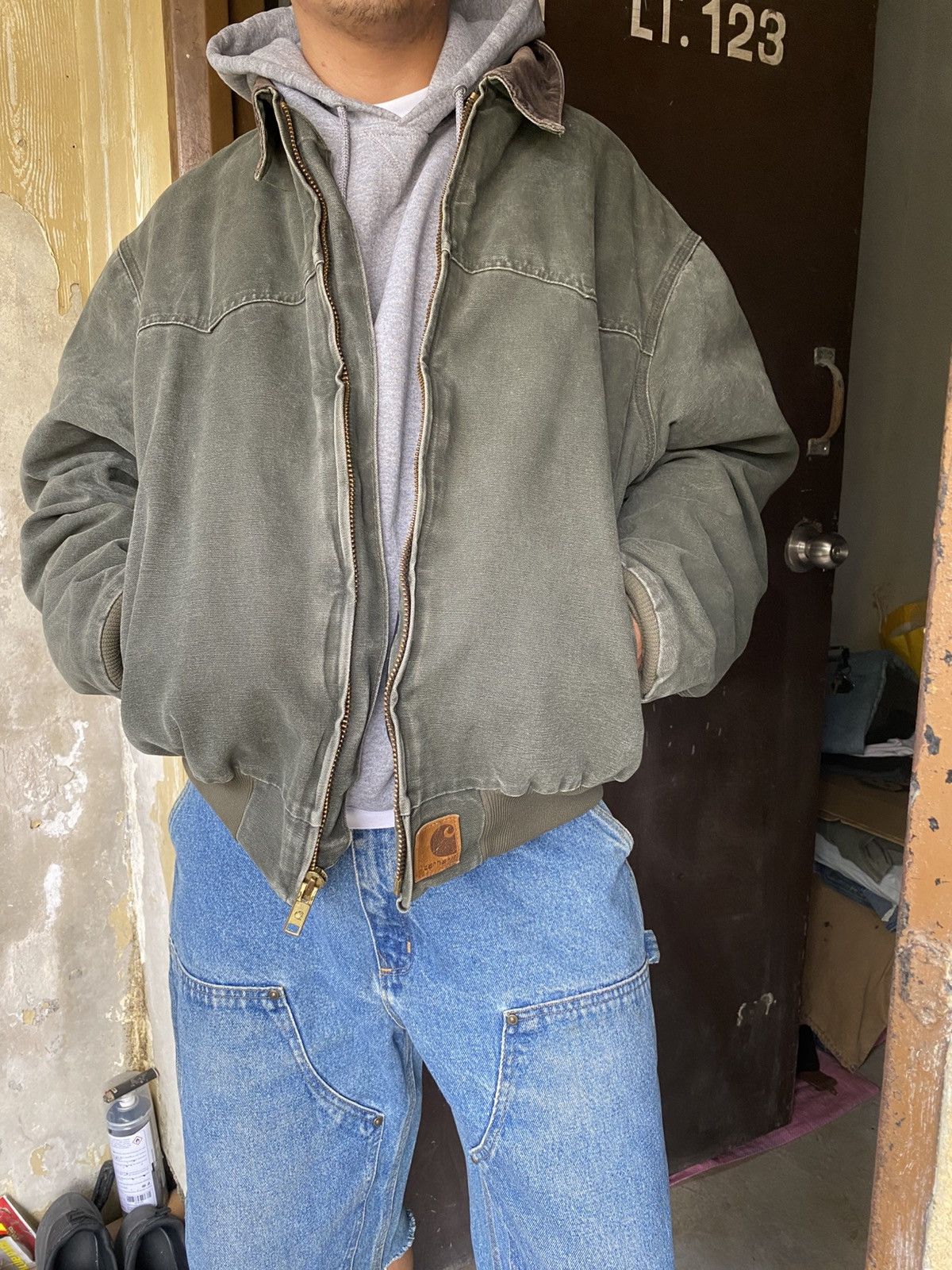 Carhartt SOLD OUT Vintage Carhartt Santa Fe Mos Green Big Patch Size US XL / EU 56 / 4 - 11 Thumbnail