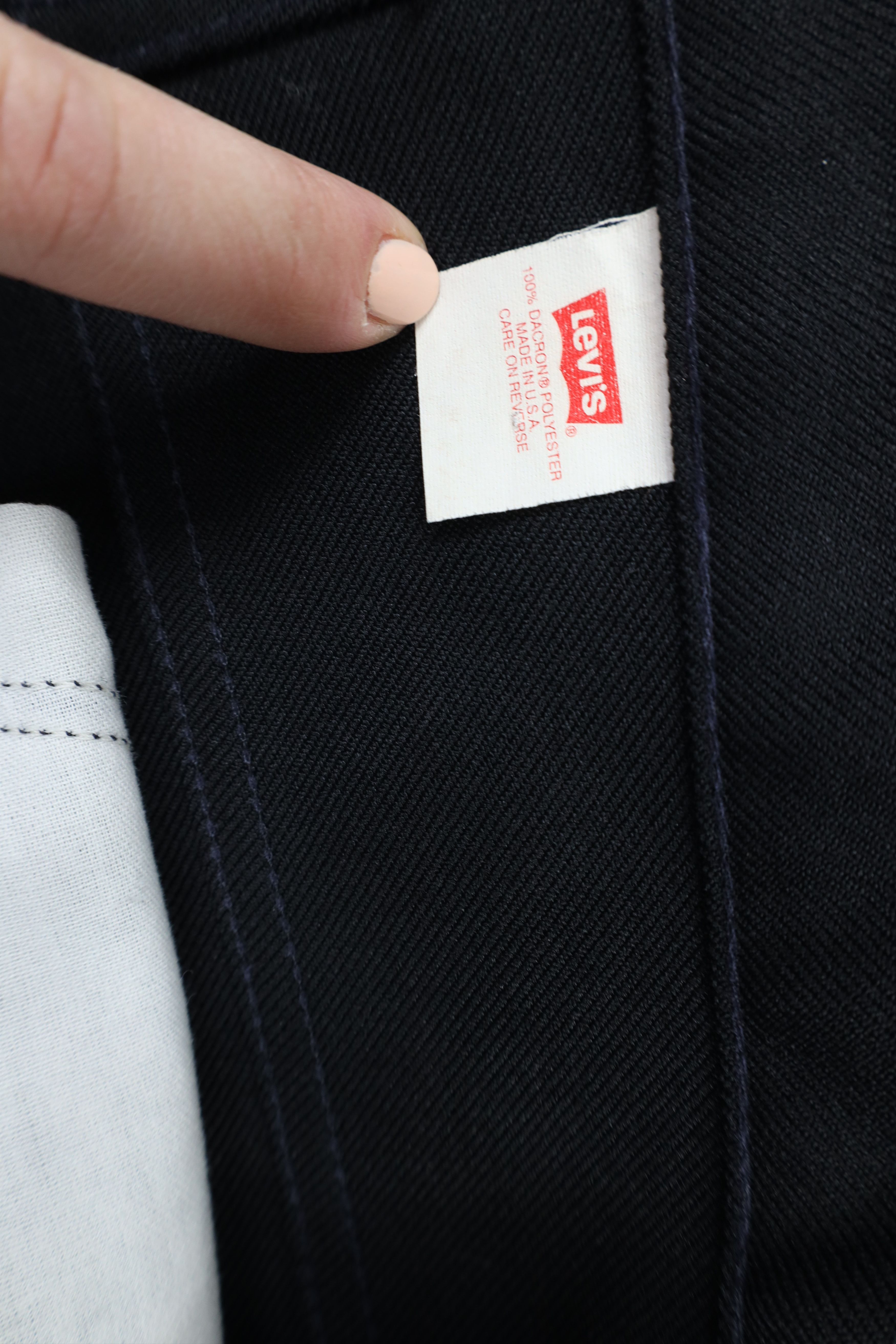 Levi's × Vintage Vintage 90s Levis Flared Wide Leg Knit Chino Pants Black USA Size US 38 / EU 54 - 10 Thumbnail