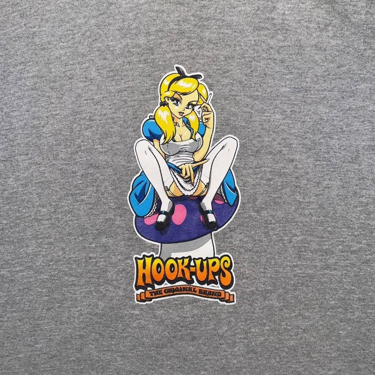 Hook-Ups Y2K 90s 2000 Hook-Ups Alice In Wonderland Anime Skate Hoodie Size US XL / EU 56 / 4 - 4 Thumbnail