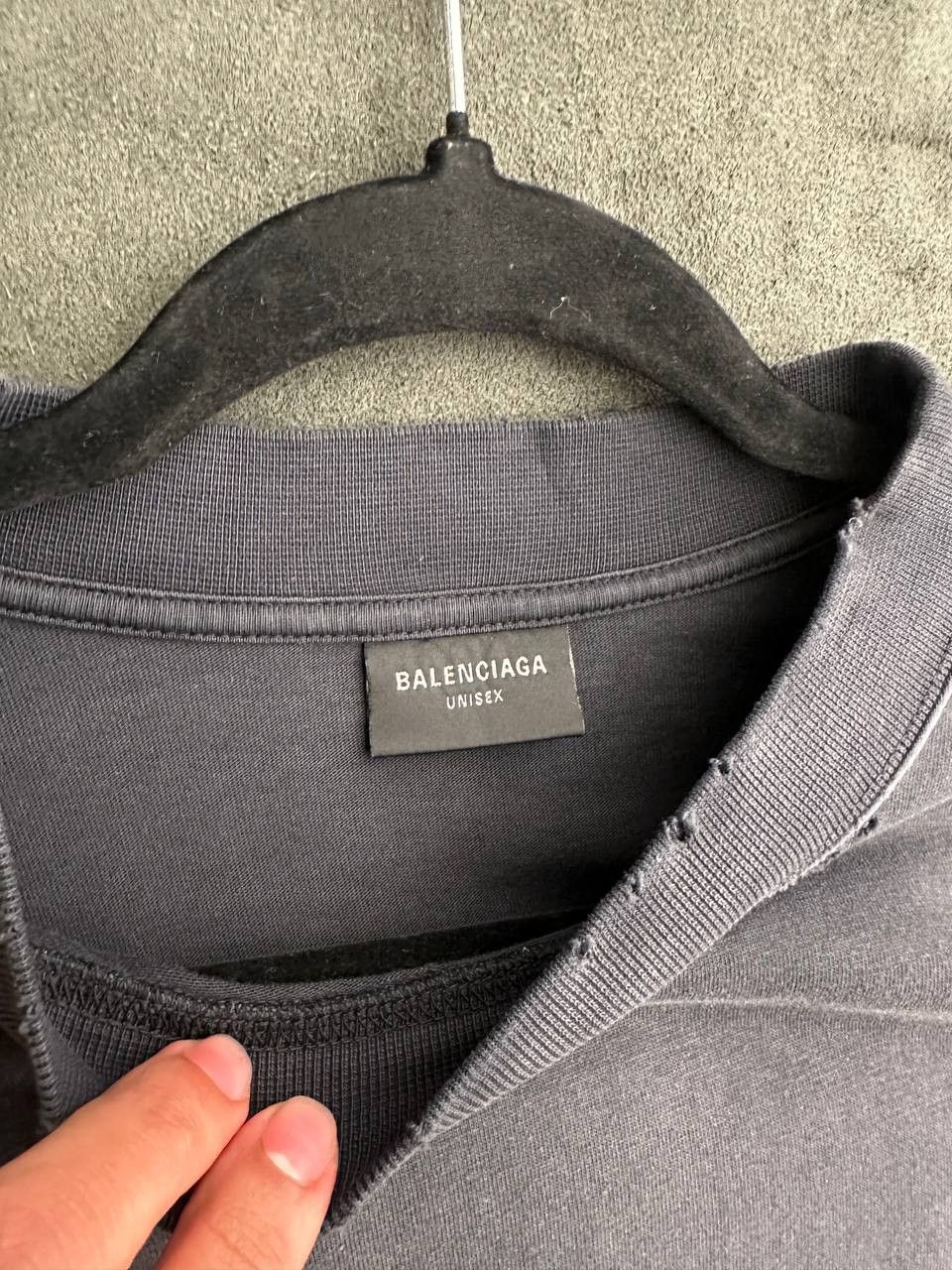 Balenciaga Balenciaga Tape Type Medium Fit T-shirt Black Faded Size US M / EU 48-50 / 2 - 5 Thumbnail