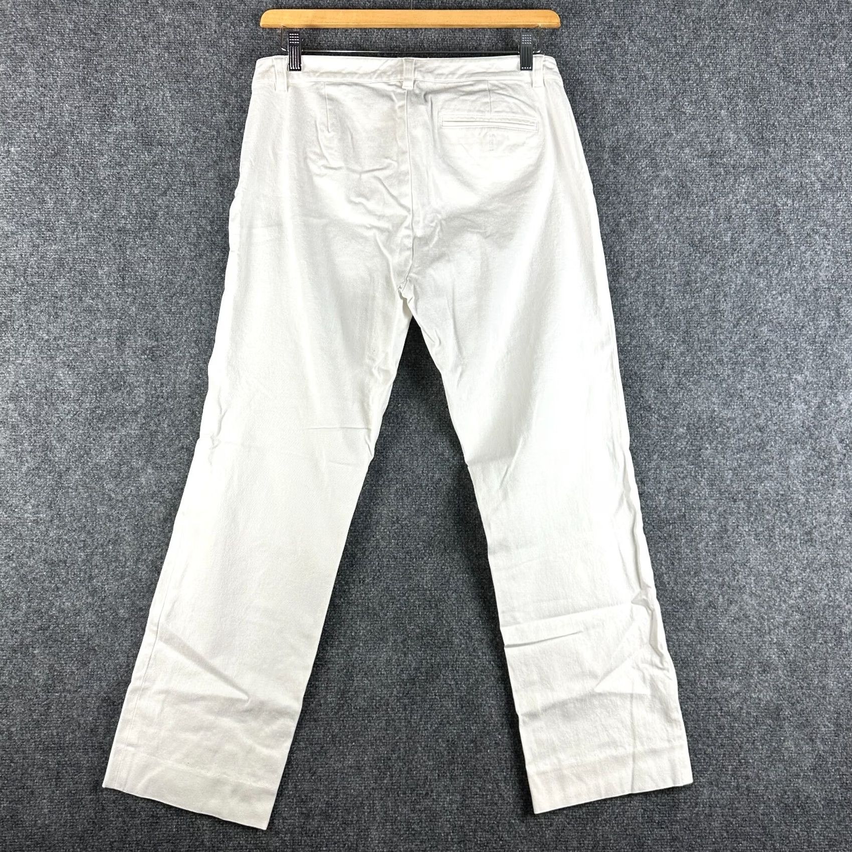 Ralph Lauren Lauren Ralph Lauren Womens Pants White Cotton Stretch Straight Leg Pockets Size 10 Size 32" / US 10 / IT 46 - 6 Thumbnail