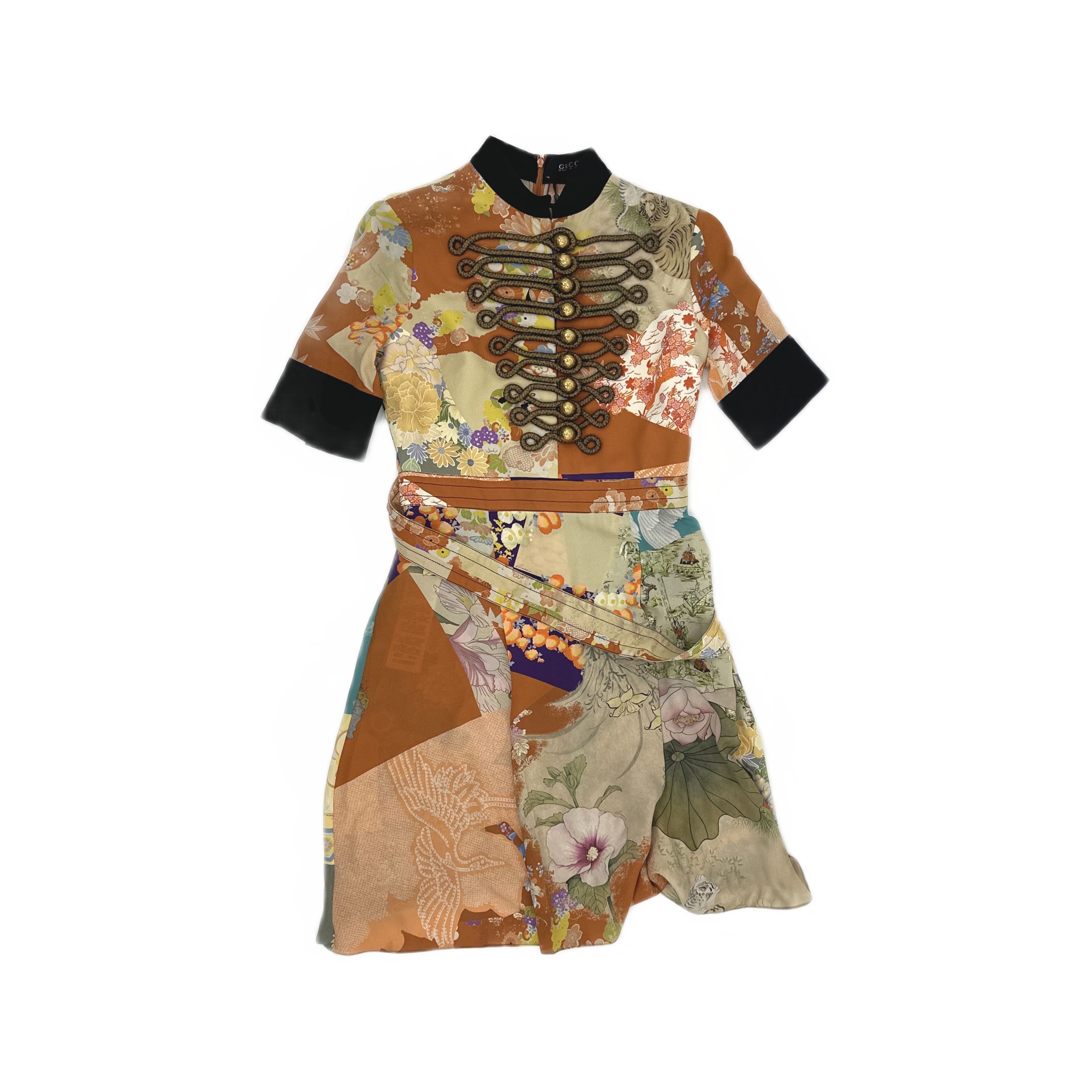 Gucci Gucci Floral Embroidered Silk Midi Dress Size 42 Size M / US 6-8 / IT 42-44 - 1 Thumbnail