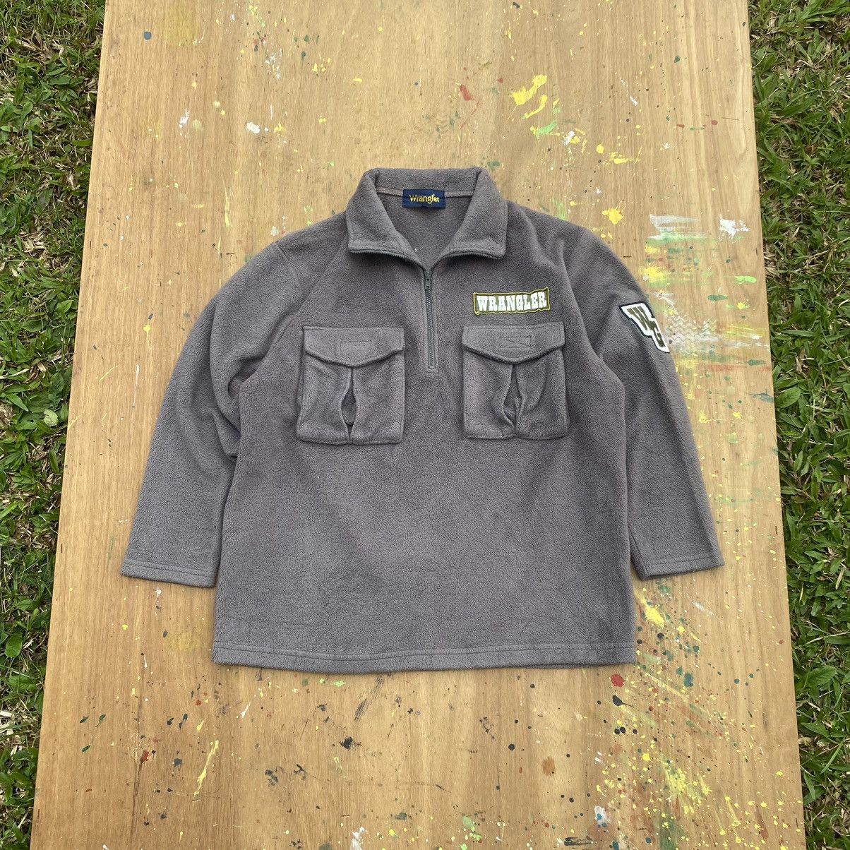 Vintage × Wrangler Vintage Wrangler Patch work Fleece Half Zipper Size US M / EU 48-50 / 2 - 1 Thumbnail
