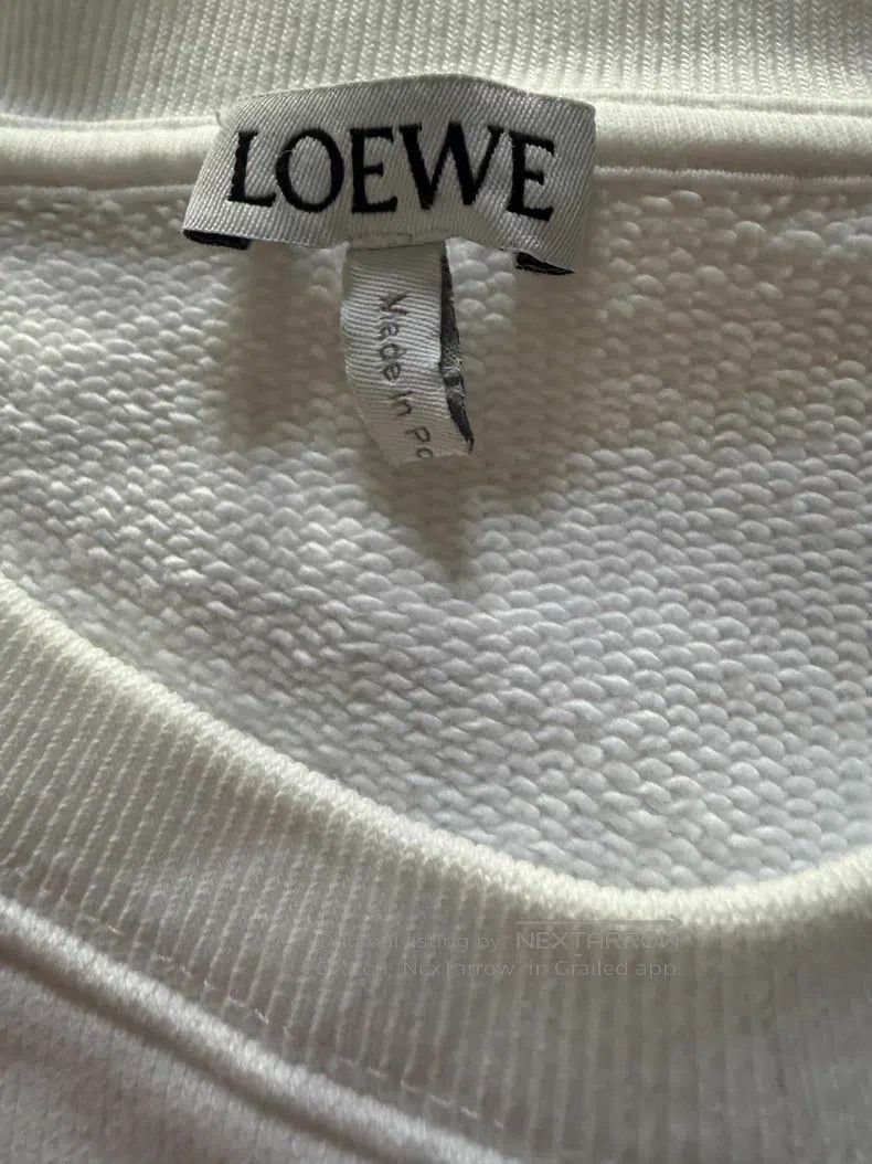 Loewe Loewe White Embroidered Logo, 100% Cotton, Classic Crew Ne Size S / US 4 / IT 40 - 3 Thumbnail