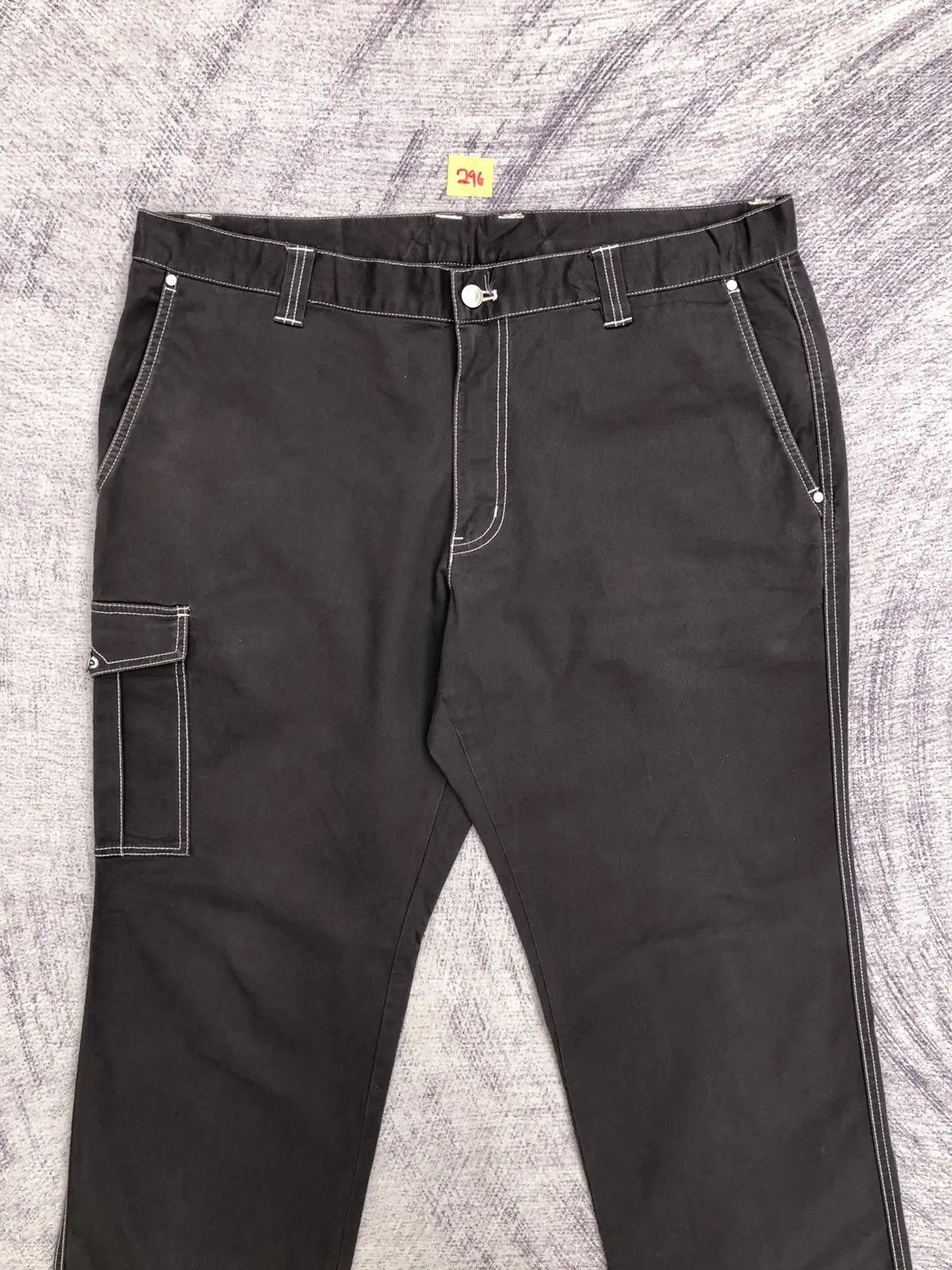 Japanese Brand × Vintage Black Carpenter Cargo Trousers With 5 Pocket Size US 37 - 2 Thumbnail