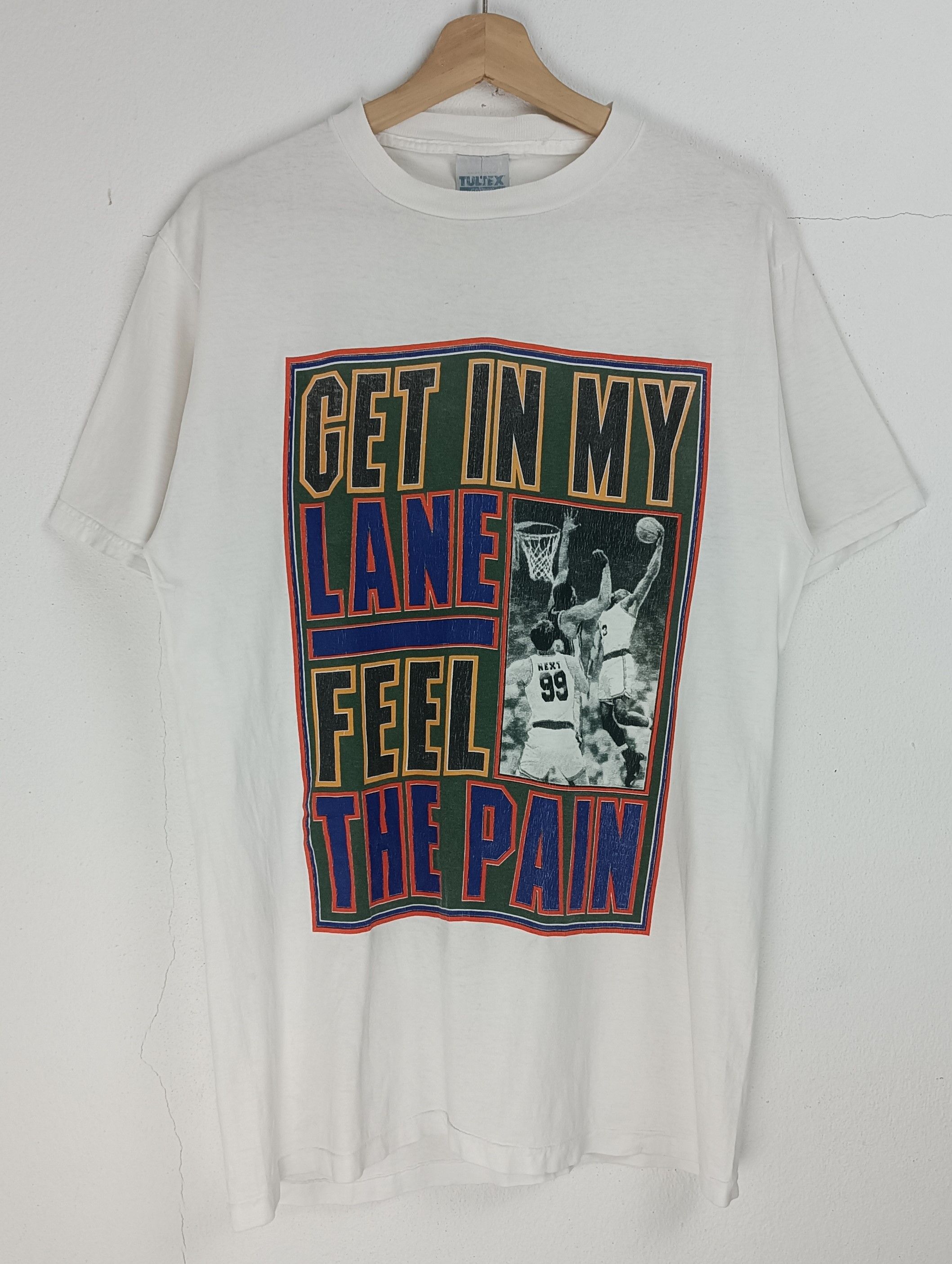 NBA VINTAGE 2000s NBA GET IN MY LANE QUOTES JORDAN HUMOR TEE Size US M / EU 48-50 / 2 - 4 Thumbnail
