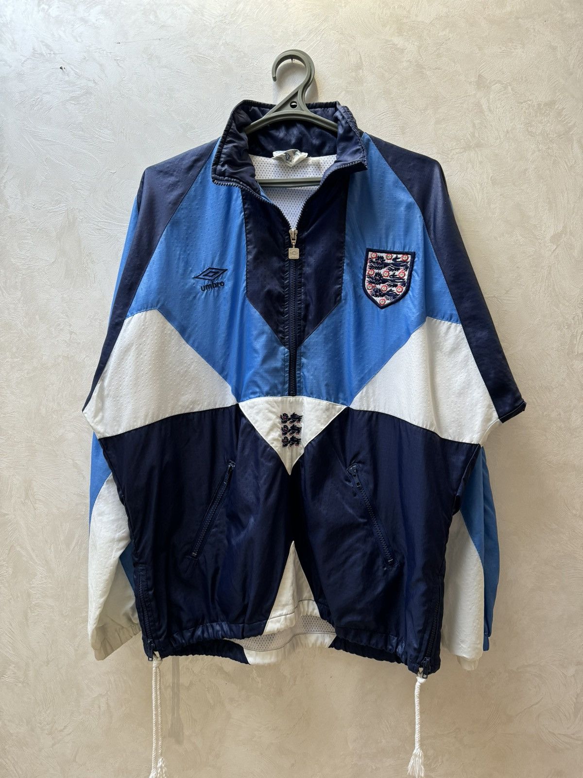 Umbro × Vintage ENGLAND VINTAGE UMBRO 1990 - 1992 1/2 ZIP TRAINING JACKET Size US XL / EU 56 / 4 - 1 Thumbnail
