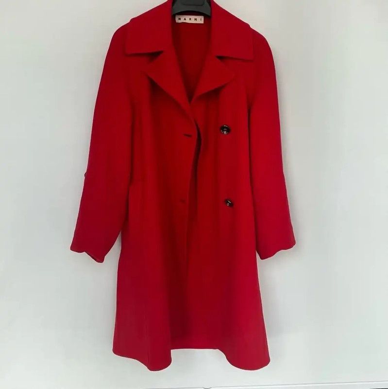 Marni Marni Red Women's Coat in Size XS 0089 Size XS / US 0-2 / IT 36-38 - 1 Thumbnail