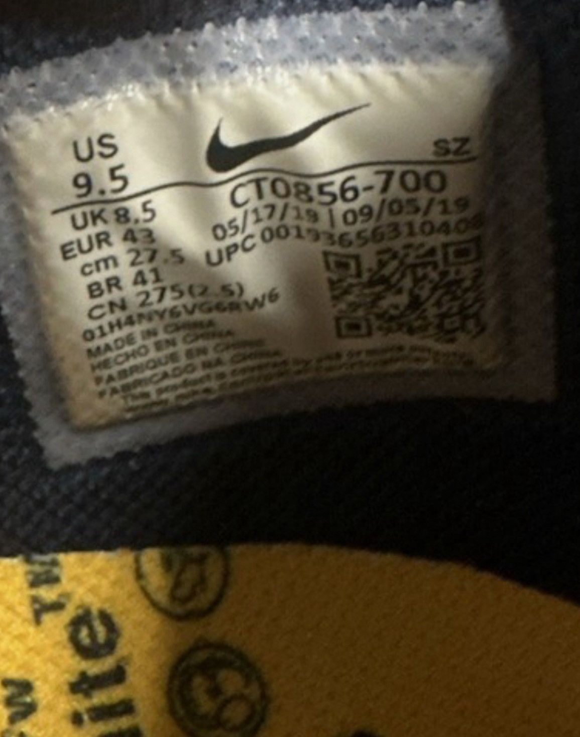 Nike × Off-White 2019 Off-White x Nike Dunk Low 'University Gold' Size US 9.5 / EU 42-43 - 8 Thumbnail