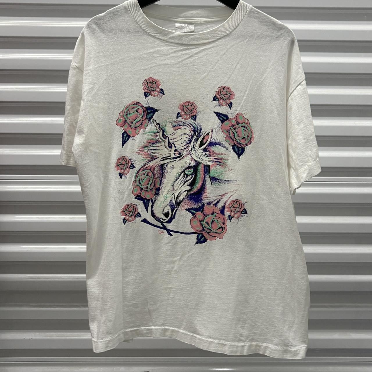 Vintage Vintage 90s Unicorn Single Stitch Tee Size US XL / EU 56 / 4 - 2 Thumbnail