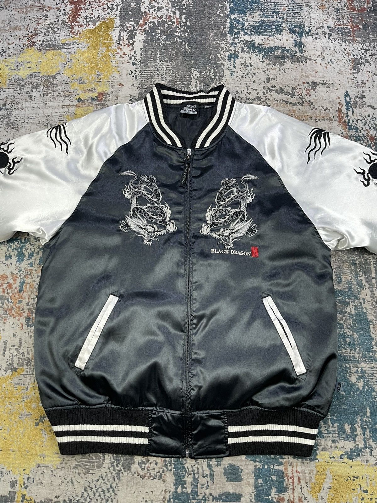 Dogtown Vtg Dogtown Black Dragon Sukajan Souvenir Jacket Size US L / EU 52-54 / 3 - 3 Thumbnail