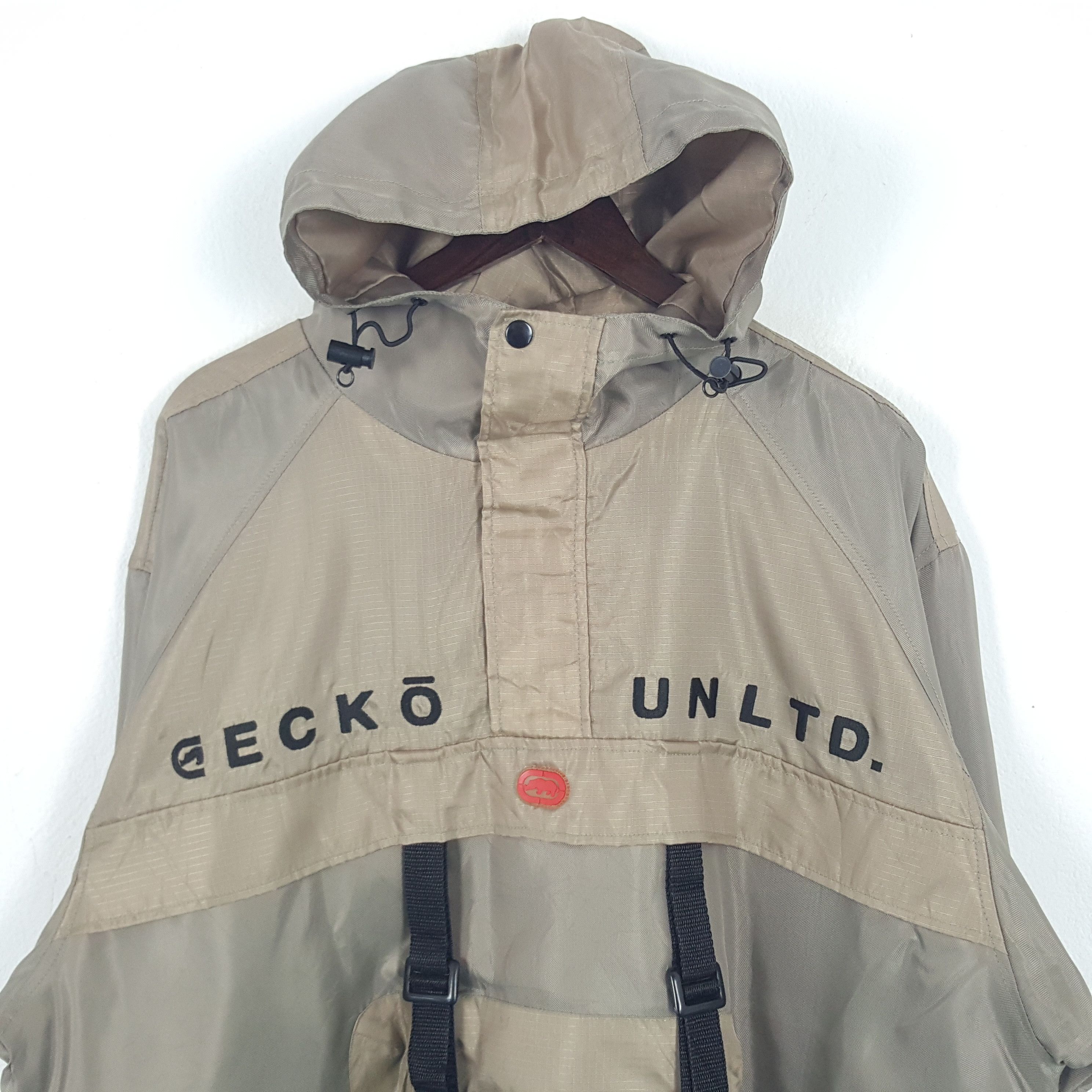 Ecko Unltd. × Vintage Vintage Ecko Unltd. Gorpcore Windbreaker Jacket Hoodie Size US XXL / EU 58 / 5 - 2 Thumbnail