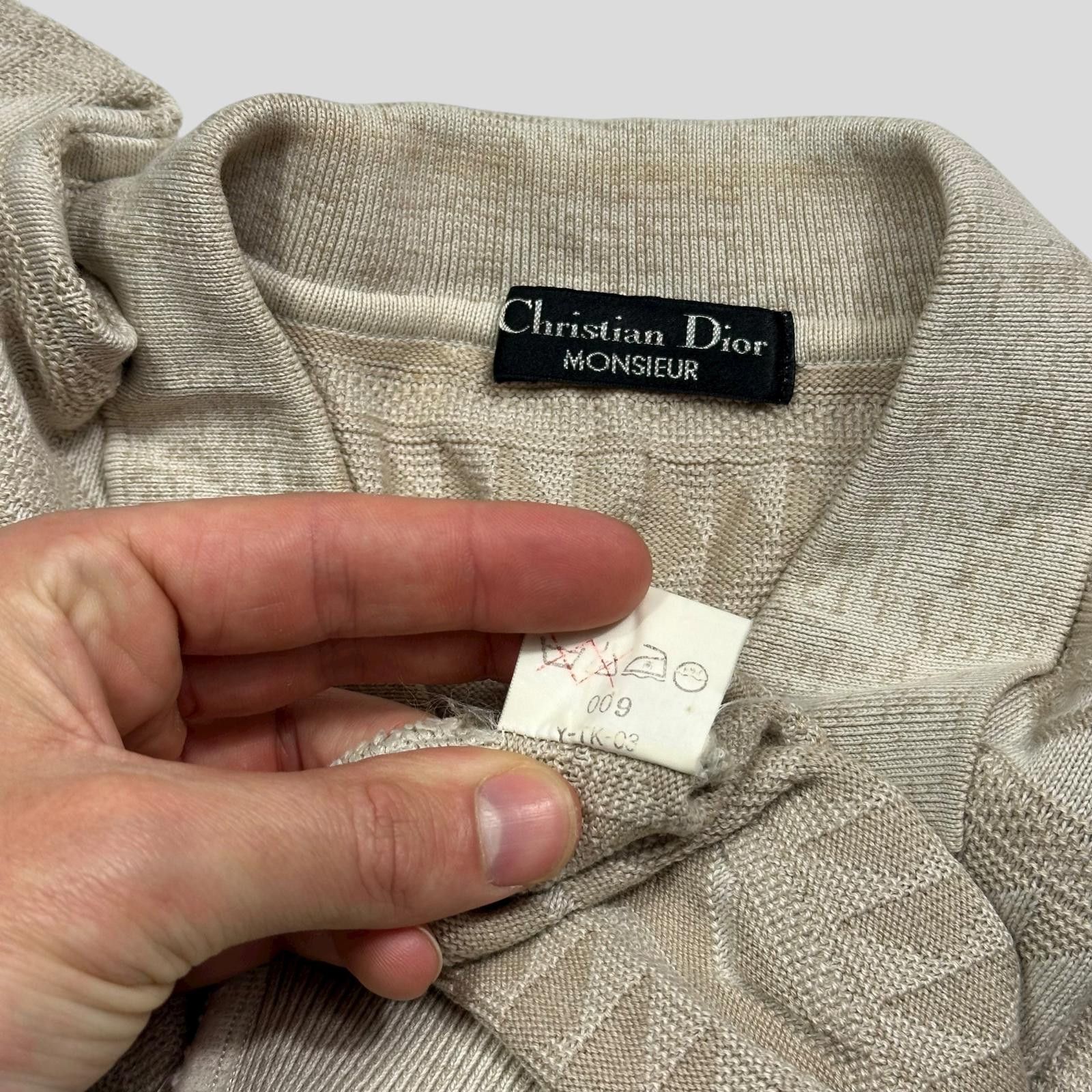 Dior Christian Dior Monsieur 80’s 3D Textured Aztec Knit - L Size US L / EU 52-54 / 3 - 6 Thumbnail