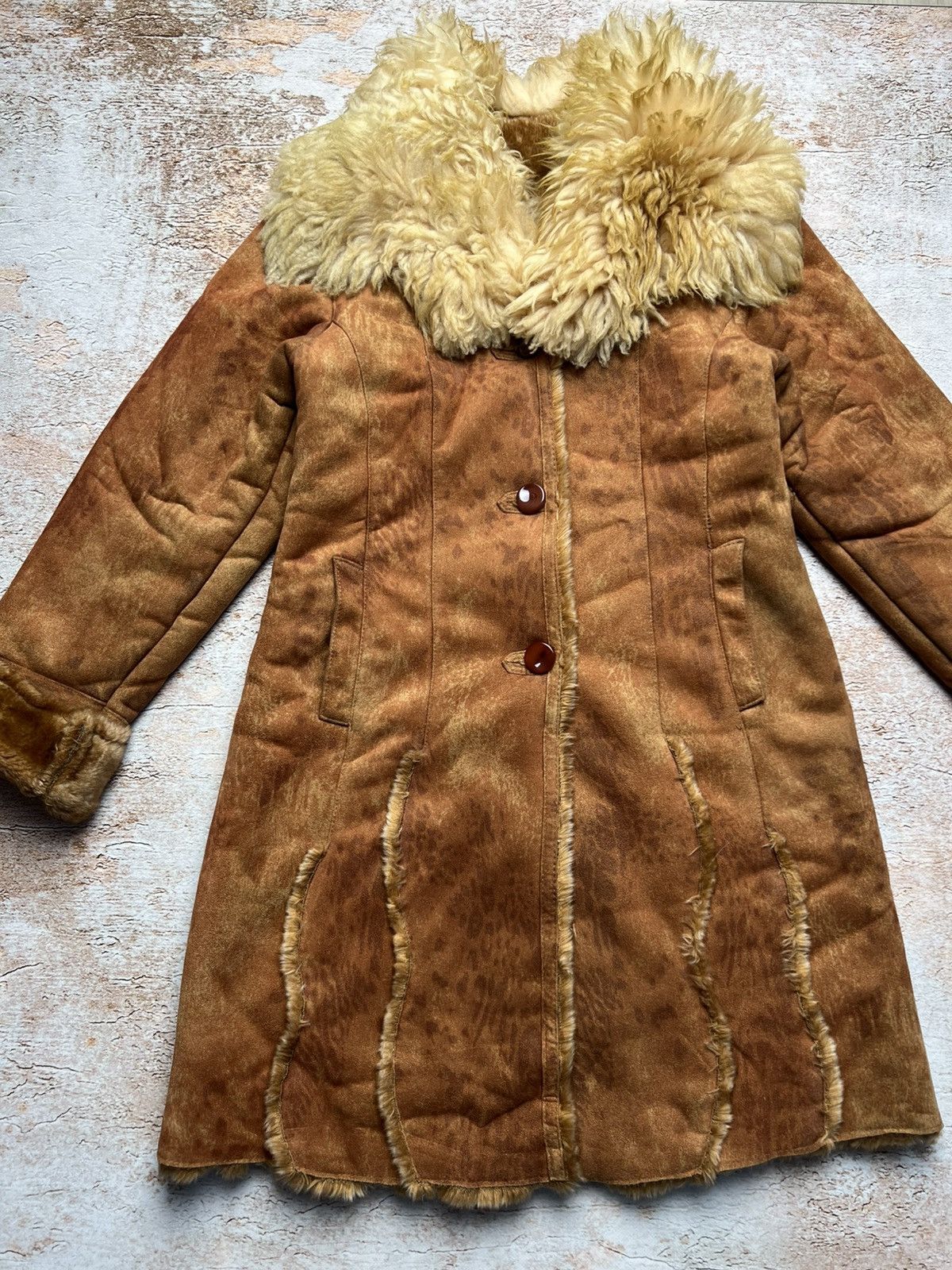 Vintage Vintage 90s retro faux fur coat Size S / US 4 / IT 40 - 3 Thumbnail