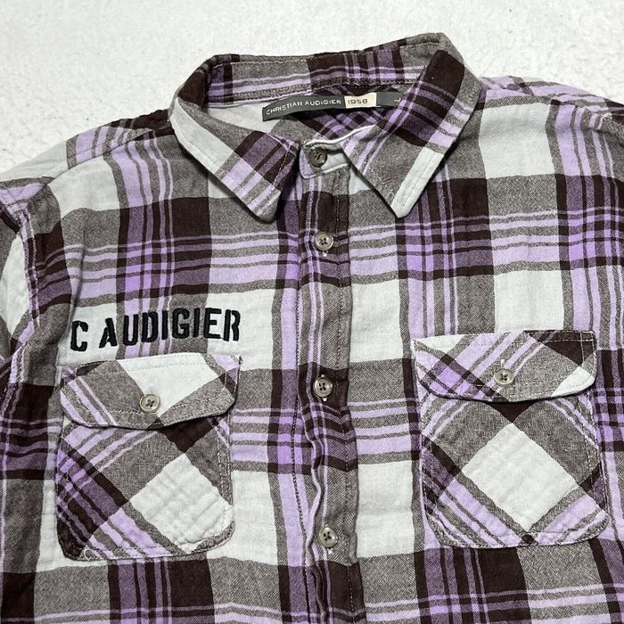 Christian Audigier Christian Audigier Plaid Button Down Long