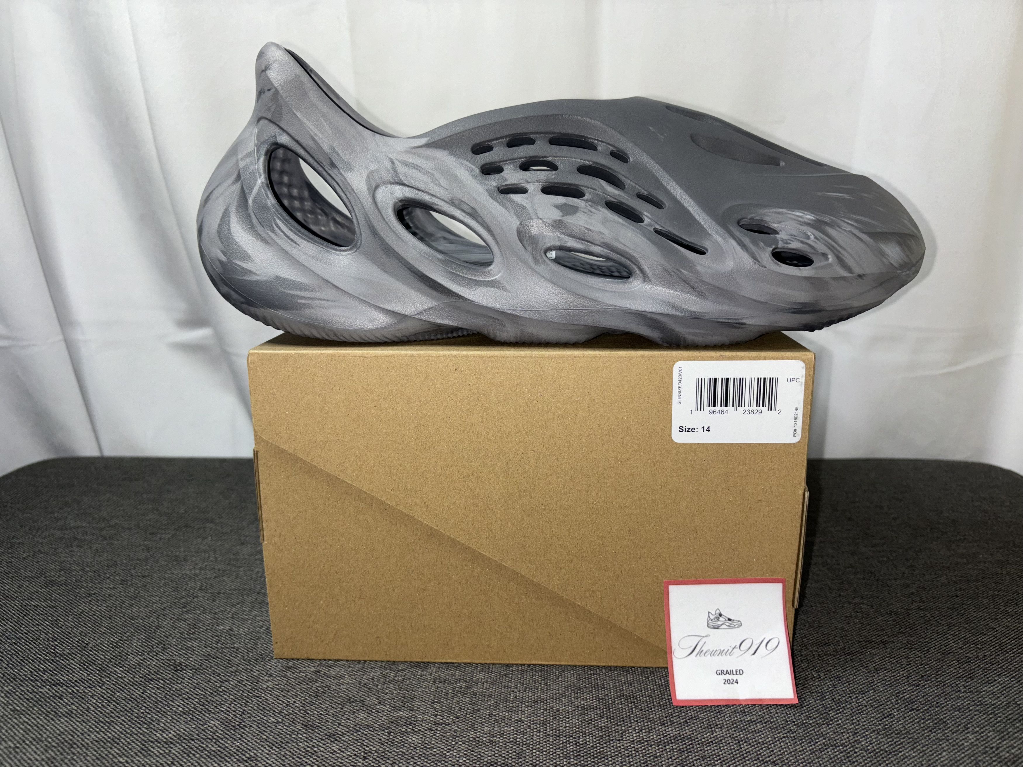 image of Adidas Yeezy Foam Rnr Mx Granite 14 (Uk 14) Ie4931 Bnib Shoes in Antoca/Mxgrni/Mxgrni, Men's