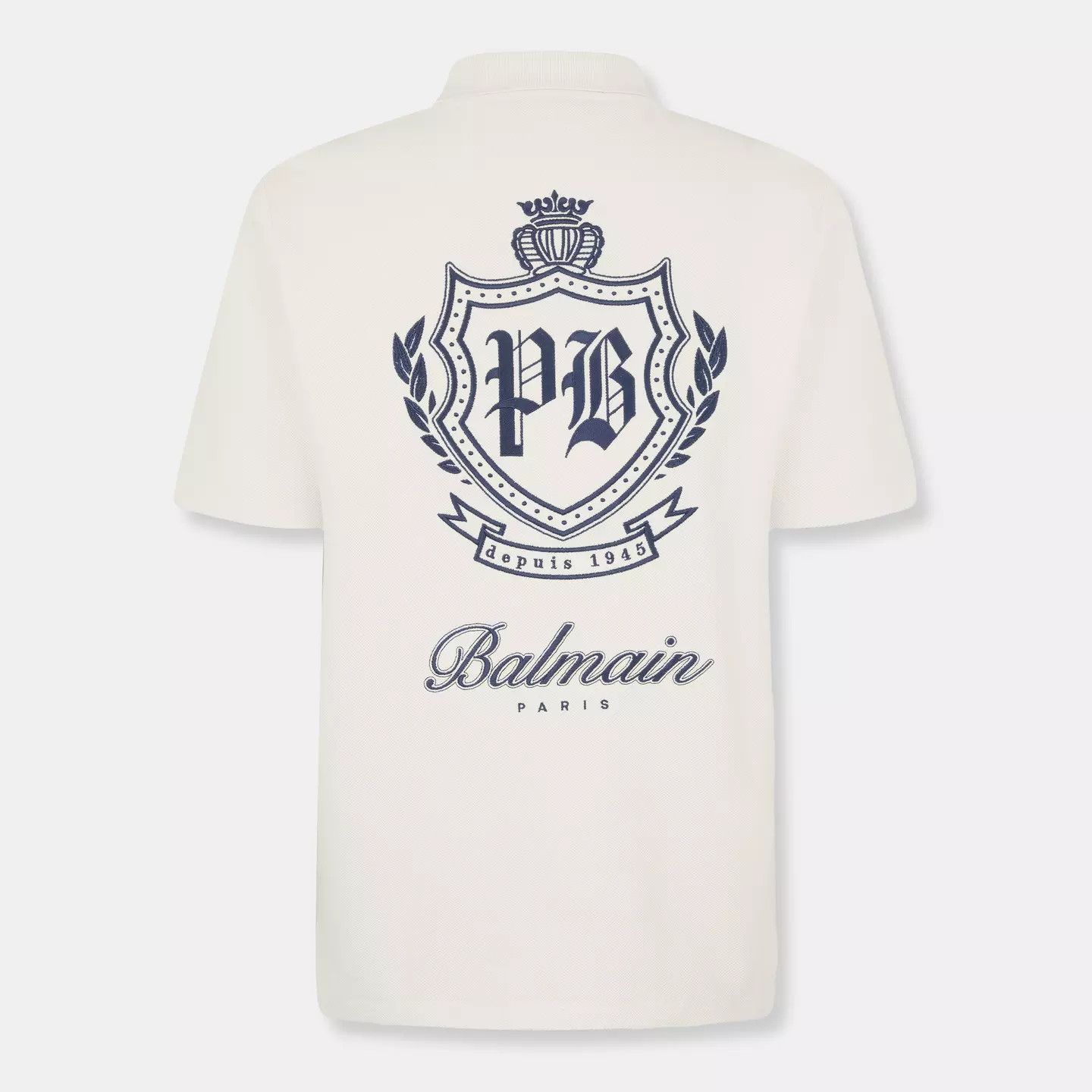 Balmain o1g2r1mq0426 Short Sleeve Fitted Polo Shirt in White Size US M / EU 48-50 / 2 - 2 Thumbnail