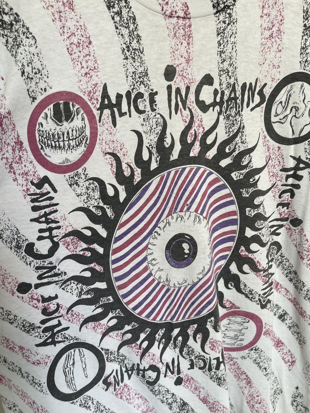 Band Tees Vintage 1991 Alice In Chains All Over Print Alan Forbes Size US L / EU 52-54 / 3 - 3 Thumbnail