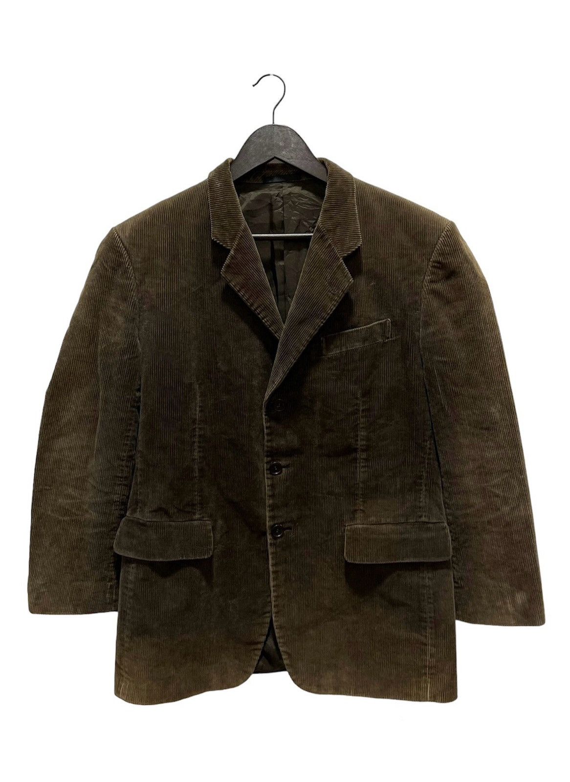 image of Vintage x Yohji Yamamoto Aar Durban By Yohji Yamamoto Corduroy Discoloured Jacket in Brown (Size Sm