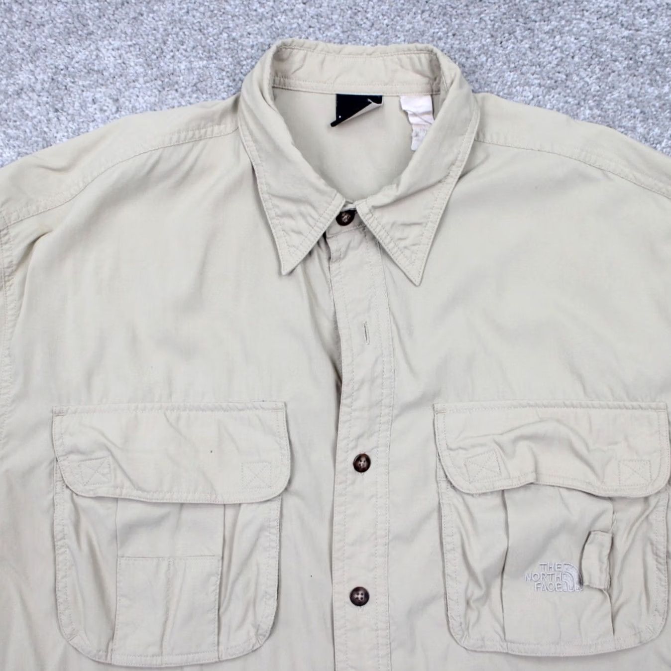 The North Face The North Face Shirt Mens Large Beige 100% Supplex Nylon Long Sleeve Button Up Size US L / EU 52-54 / 3 - 5 Thumbnail