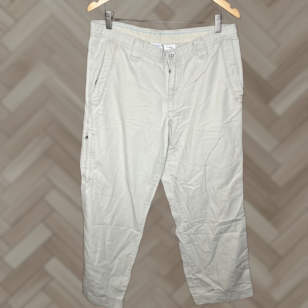 Vintage Columbia Mens Pants Cargo Omni-Shield Beige 34x30 Chino Canvas Regular Straight Outfit Outdoors Mens Size US 34 / EU 50 - 1 Thumbnail