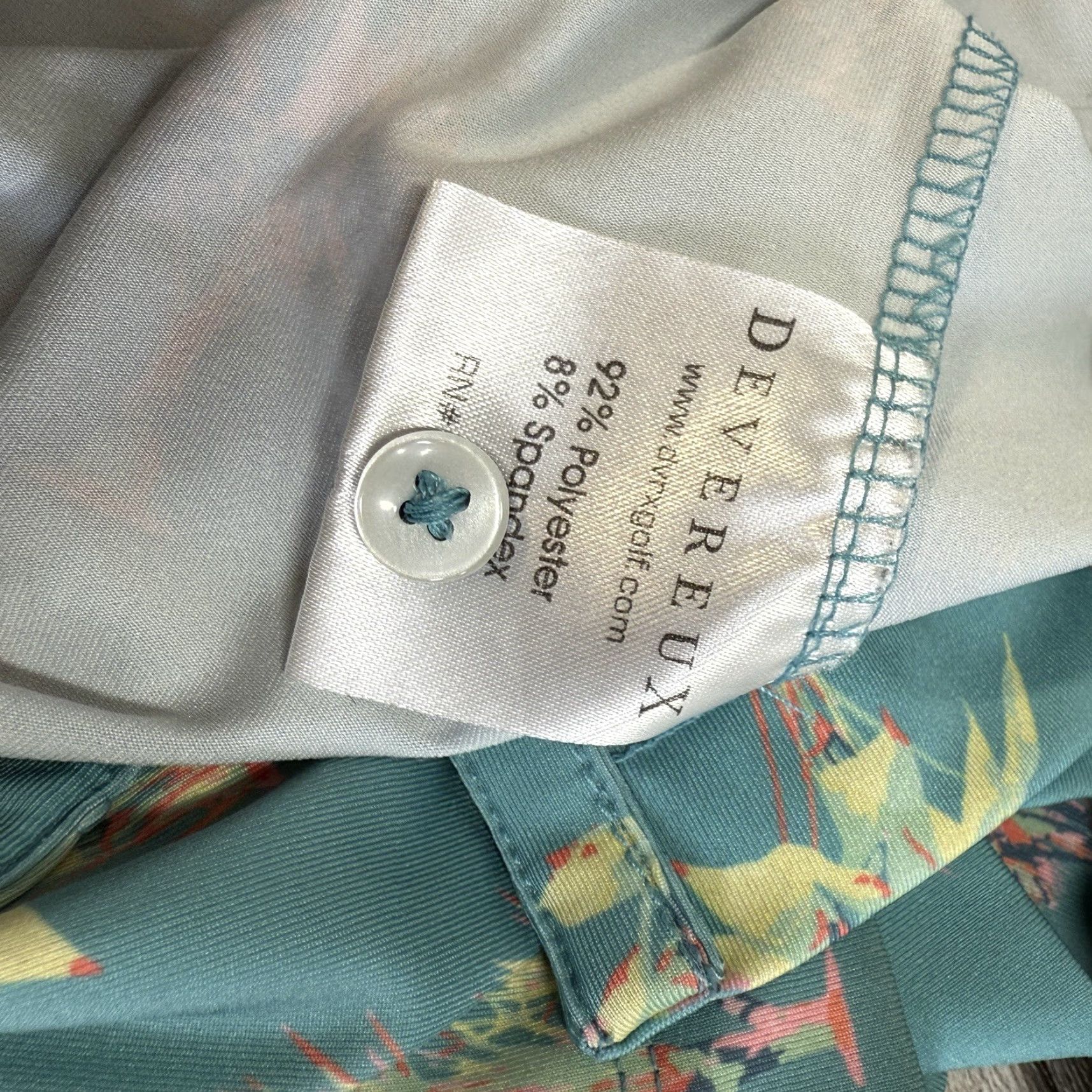 Vintage Devereux Polo Shirt Mens L Blue 29 Palms Print Performance Golf All Over Print Polo Size US L / EU 52-54 / 3 - 7 Thumbnail