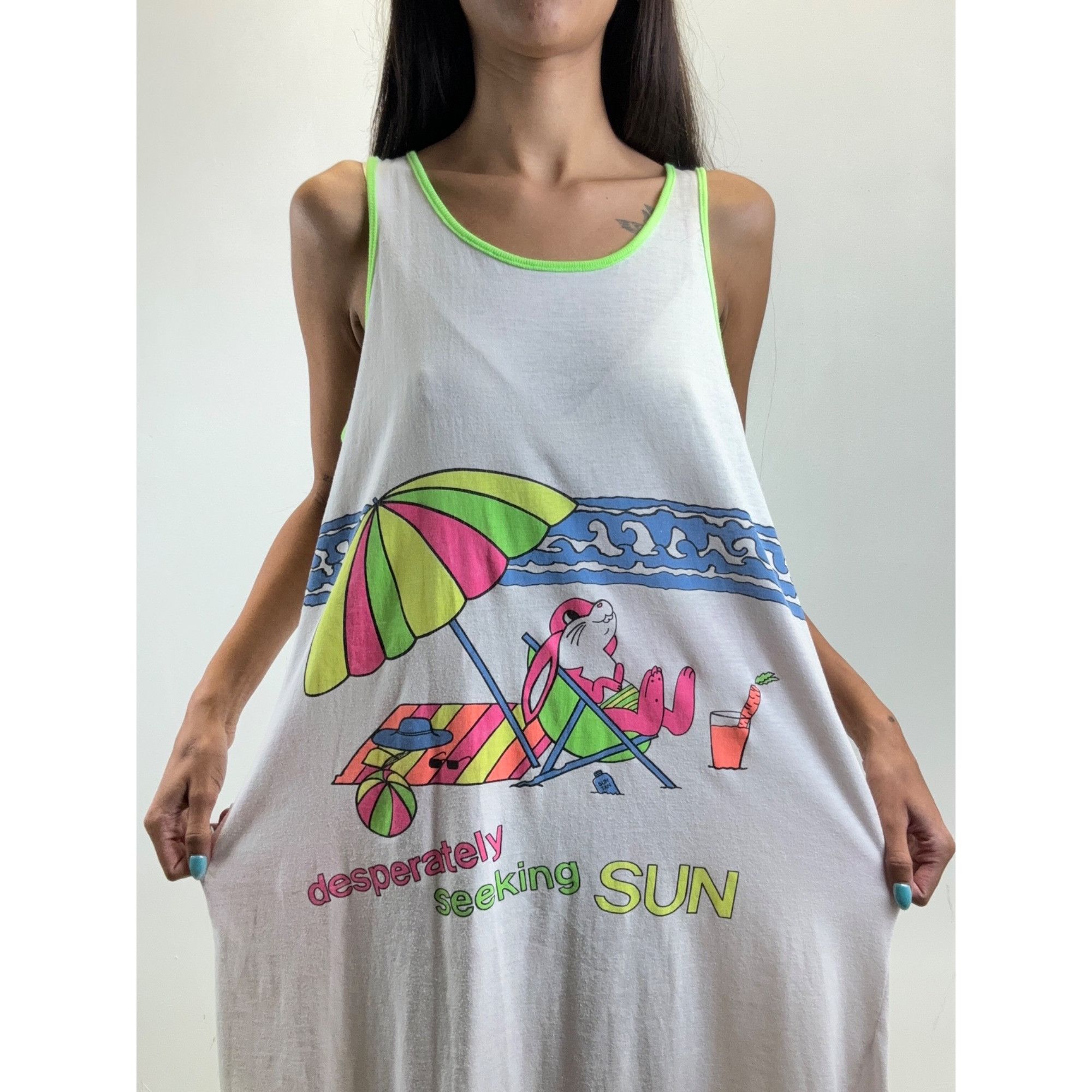 Vintage Vintage Desperately Seeking Sun Beach Tank Top Size ONE SIZE - 1 Thumbnail