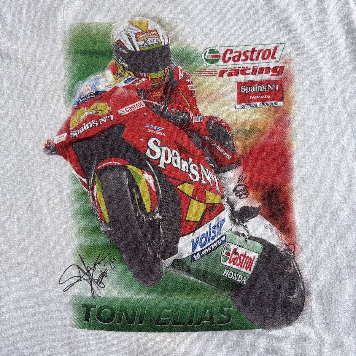 Honda Vintage Moto GP Tee Castrol Honda - Toni Elias 24 Size US XL / EU 56 / 4 - 3 Thumbnail