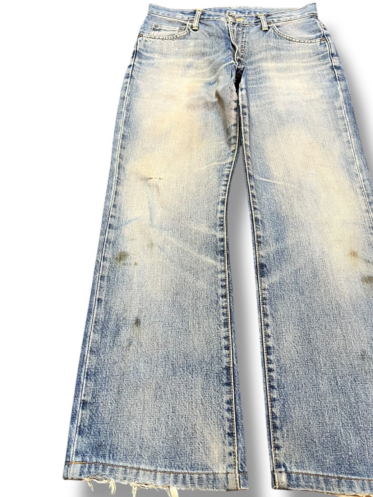Edwin Vintage Edwin 101F Flare Faded Distressed Denim Size US 30 / EU 46 - 3 Thumbnail