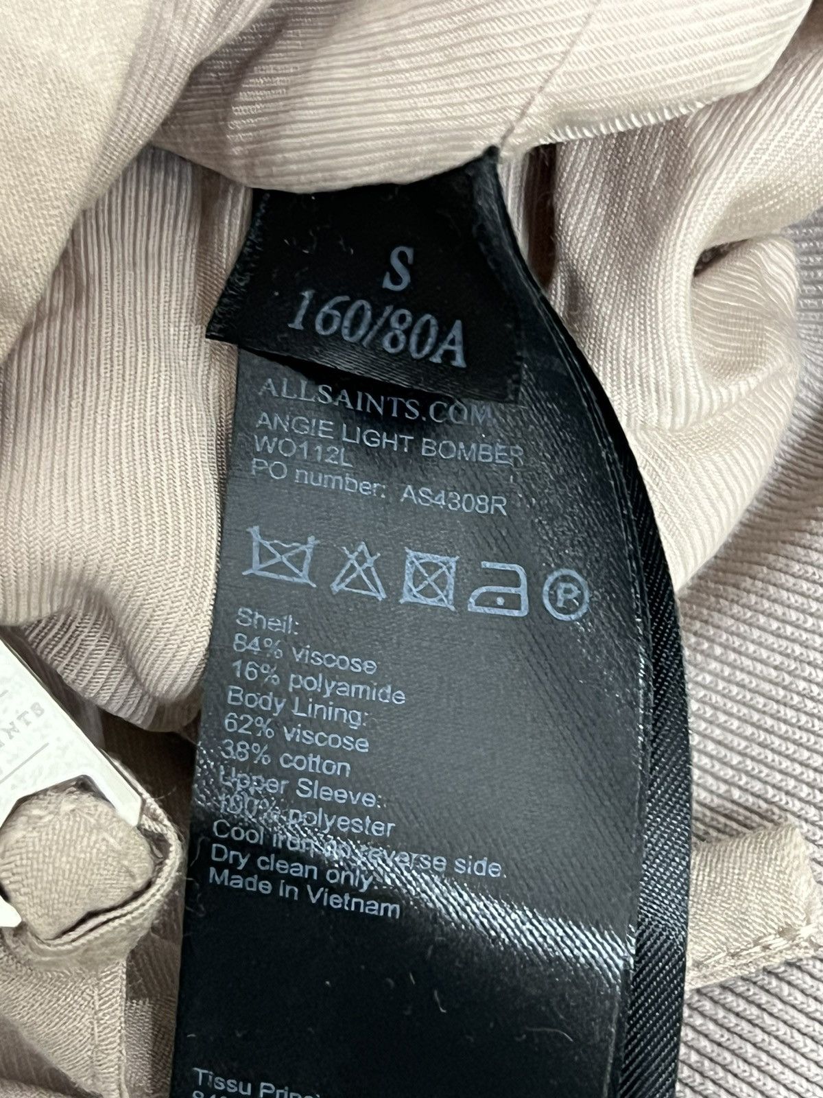 Allsaints All Saints Quin Bomber jacket women’s viscose Size S / US 4 / IT 40 - 10 Thumbnail