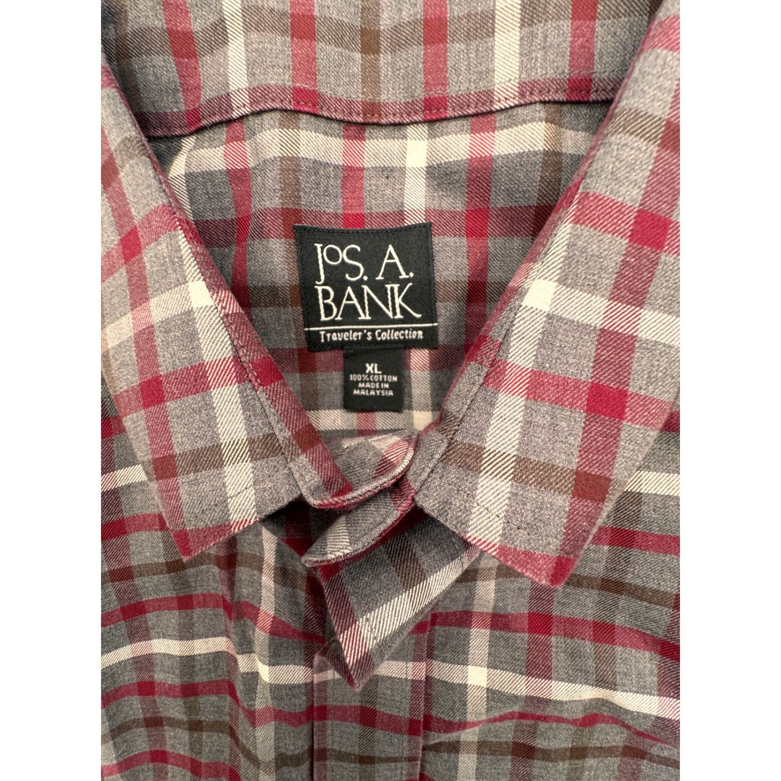 Jos. A. Bank Jos. A. Banks Long Sleeve Button-Up Mens XL Check Shirt 100% Cotton Multicolor Knit Traveler Size US XL / EU 56 / 4 - 2 Thumbnail