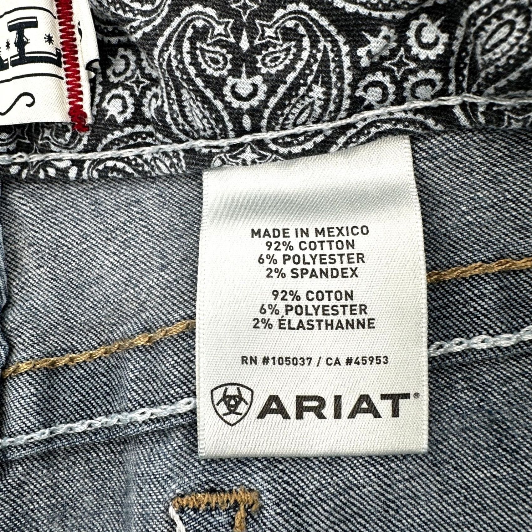 Ariat Ariat REAL Denim Jeans Bootcut Womens Dark Wash 33 30 Inseam Embroidered Pockets Stretch Vintage? No Size 24" / US 00 / IT 34 - 4 Thumbnail
