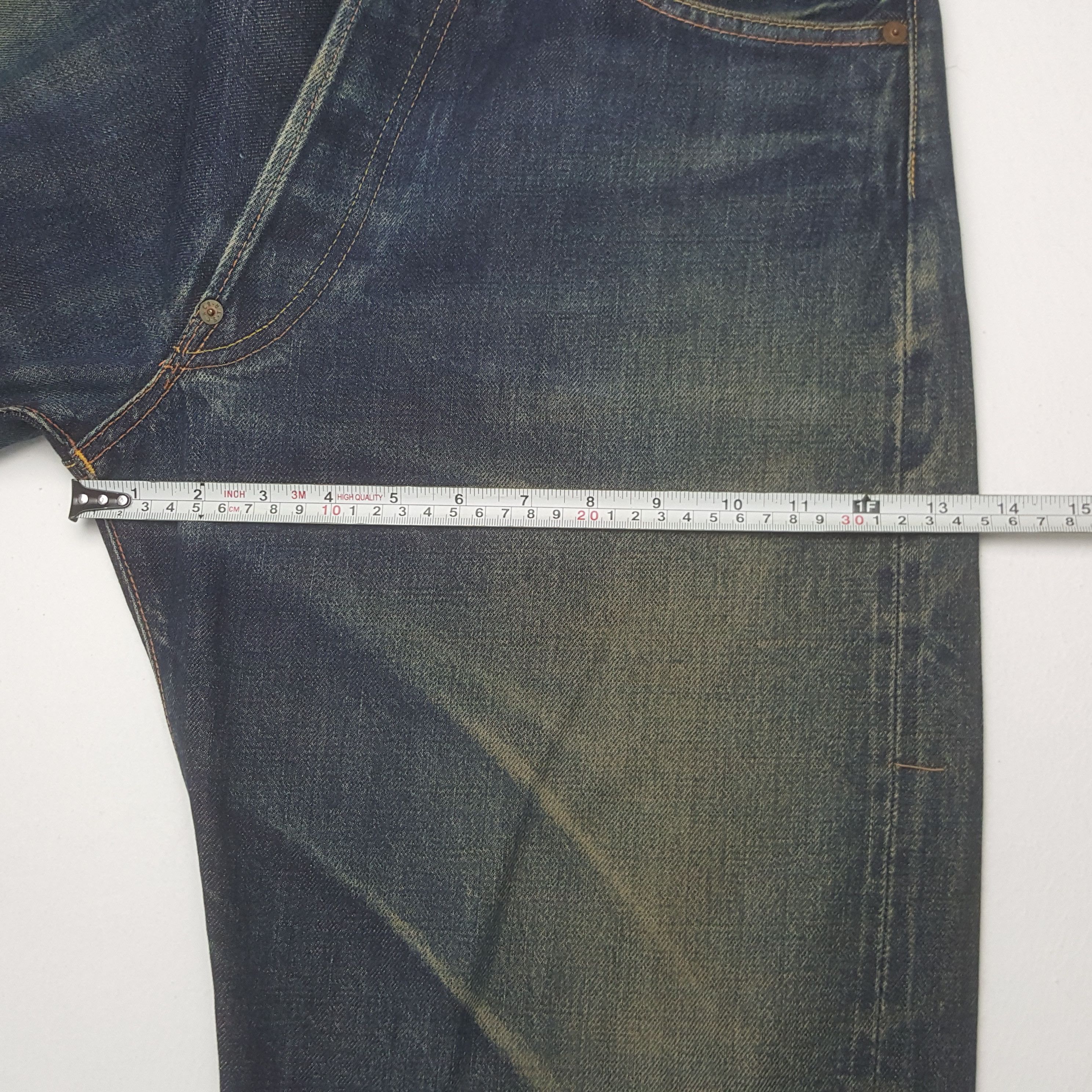 Japanese Brand Vintage Evis Japanese Brand Daicock Custom Art Denim Jeans Size US 31 - 11 Thumbnail