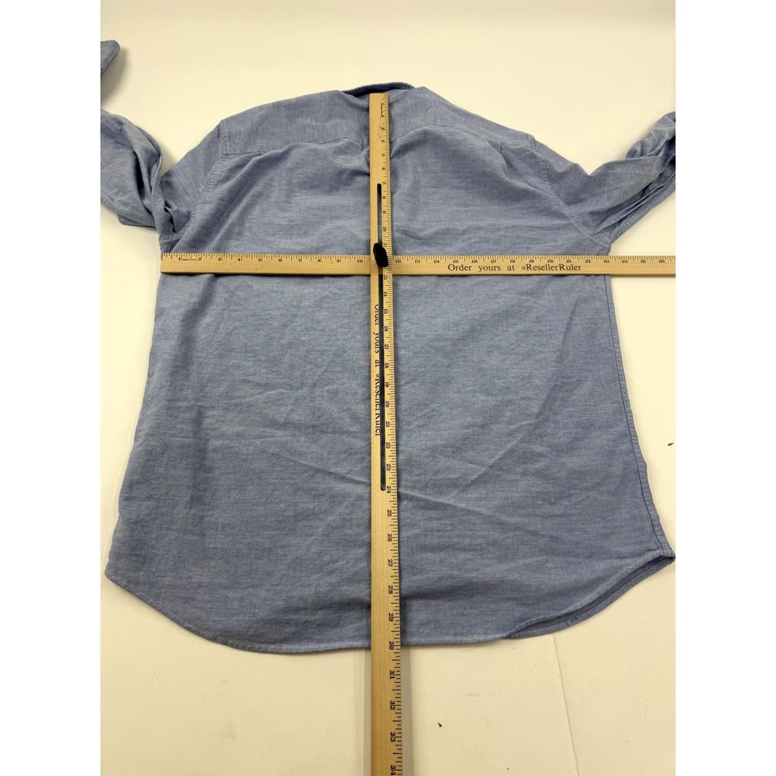 Gap Gap Shirt Mens Large Blue Chambray Long Sleeve Button Front Standard Fit Stretch Size US L / EU 52-54 / 3 - 7 Thumbnail