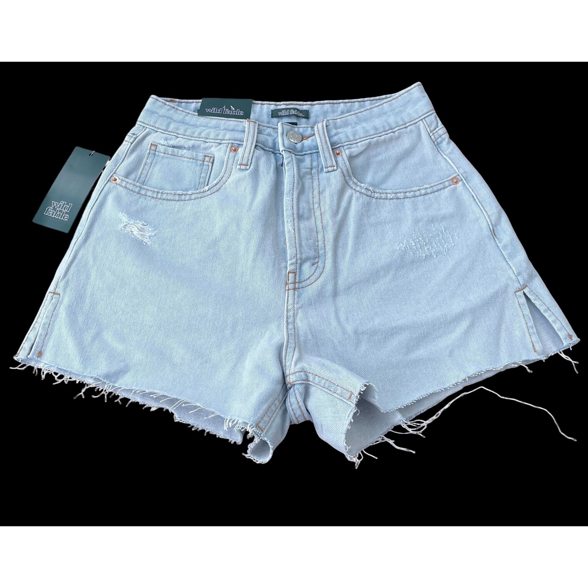 Other Wild Fable - Women's High-Rise Cutoff Short - Light Blue - 0 Size 24" / US 00 / IT 34 - 1 Thumbnail