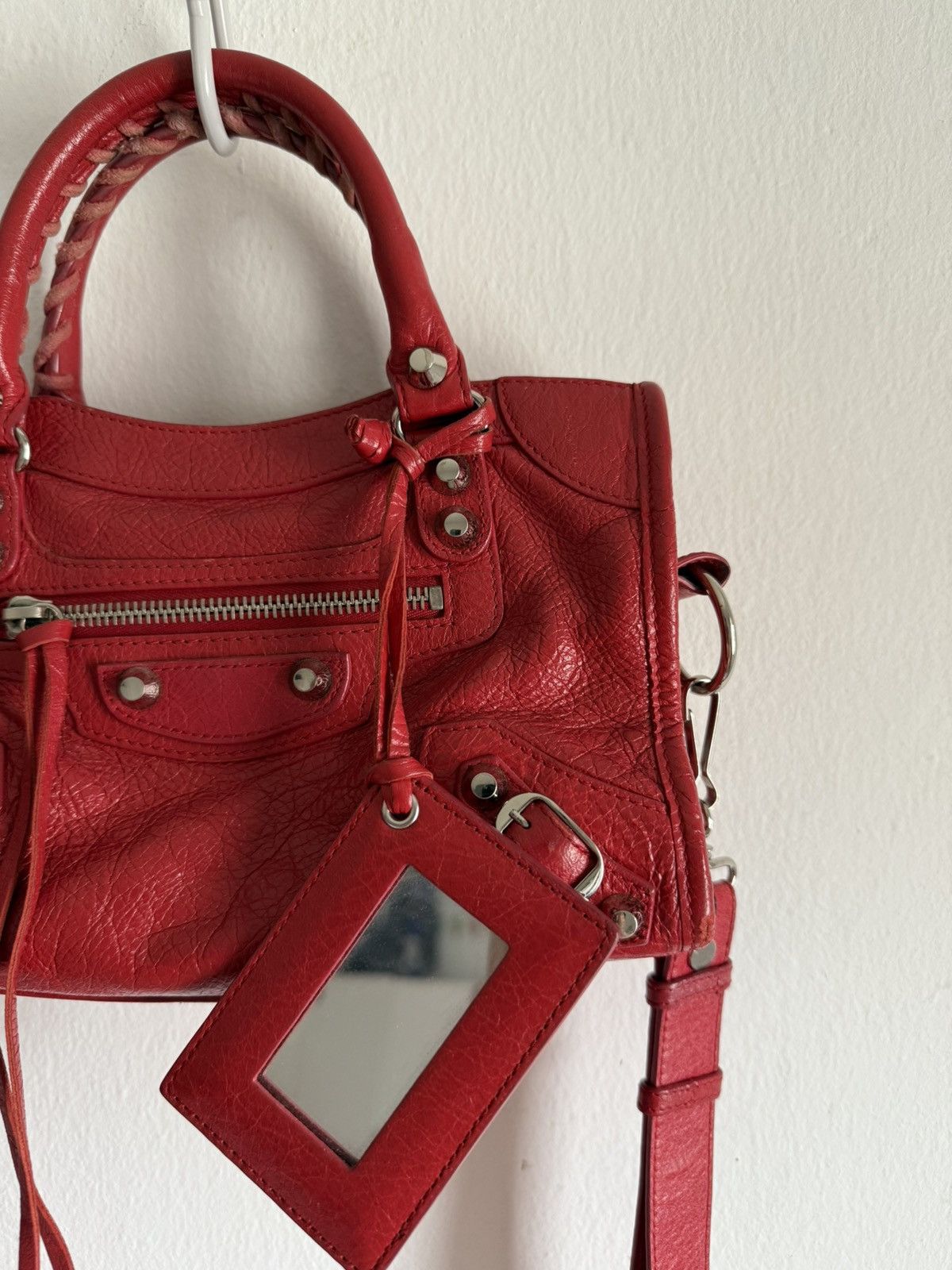 Balenciaga Balenciaga Classic Mini City Red lambskin Shoulder bag Size ONE SIZE - 4 Thumbnail