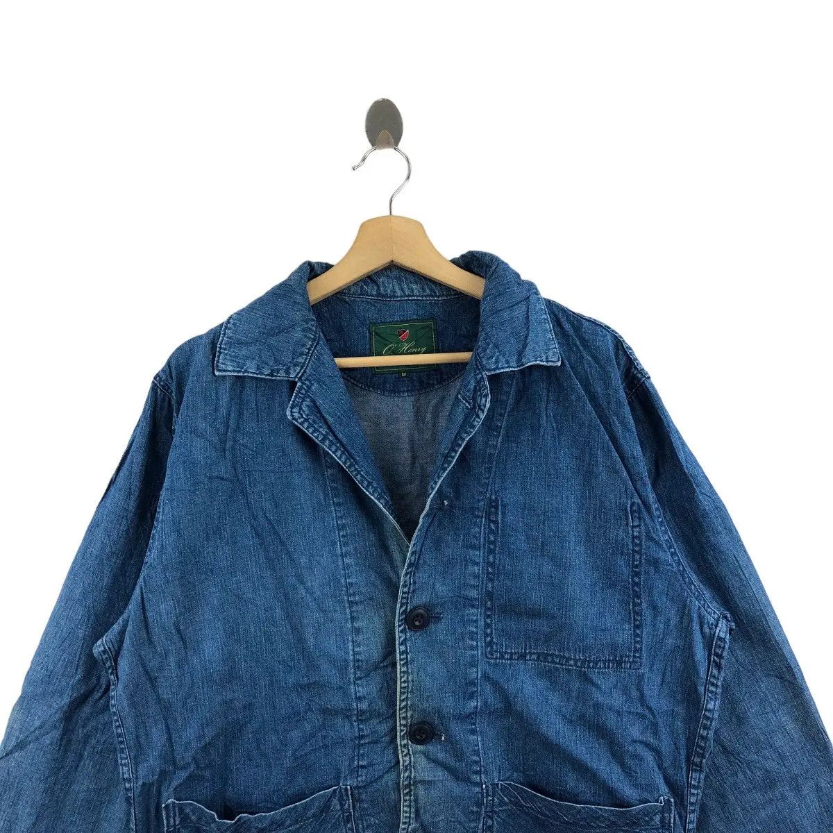 Vintage Vintage 80’ O’ HENRY Hickory Sashiko Denim Jeans Jacket Size US M / EU 48-50 / 2 - 2 Thumbnail