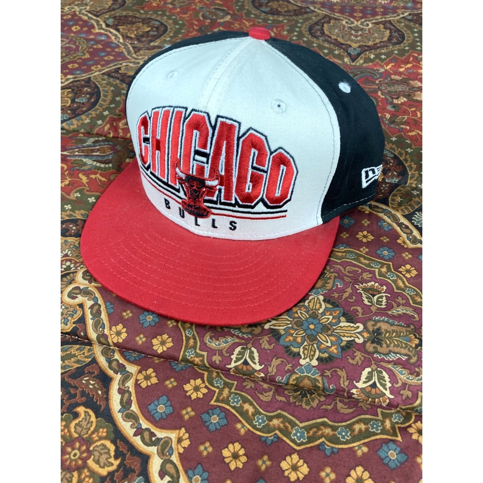 New Era New Era Chicago Bulls NBA Snapback Hat Cap Throwback script Basketball Men Adjustable Multicolor Cap Size ONE SIZE - 6 Thumbnail