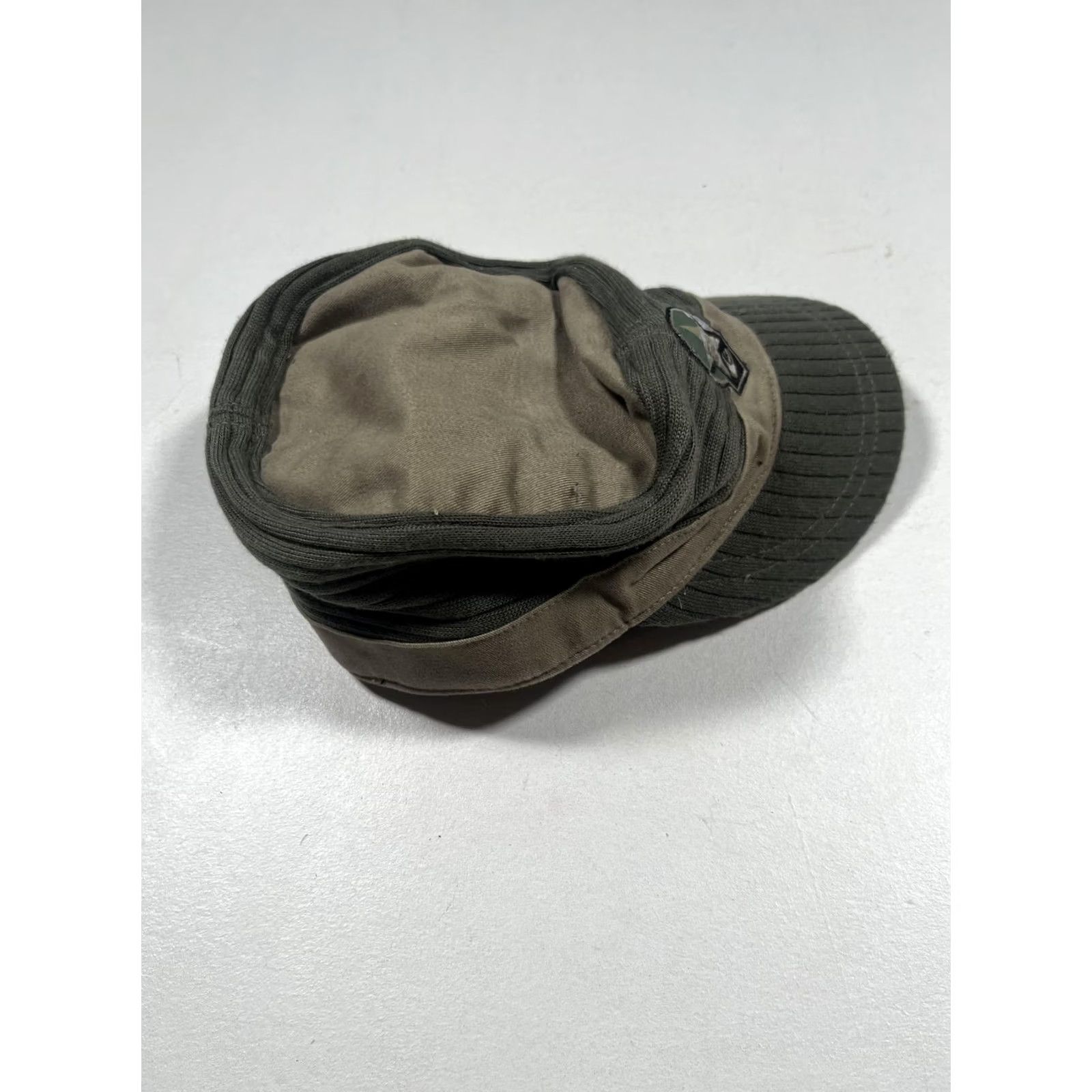 Quiksilver Quiksilver Army Cap Hat Fitted Mens S/M Green Twill Casual Military Surf Logo Size ONE SIZE - 3 Thumbnail