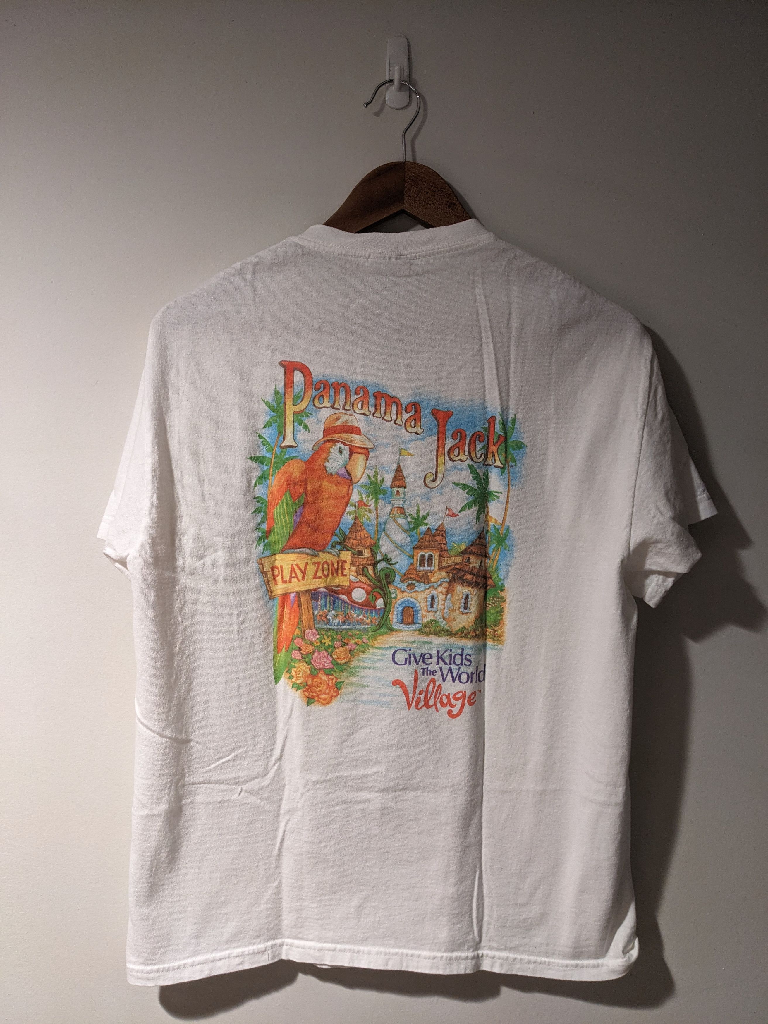 Panama Jack Vintage 90s Panama Jack Spell Out Logo White Large T-Shirt Size US L / EU 52-54 / 3 - 4 Thumbnail