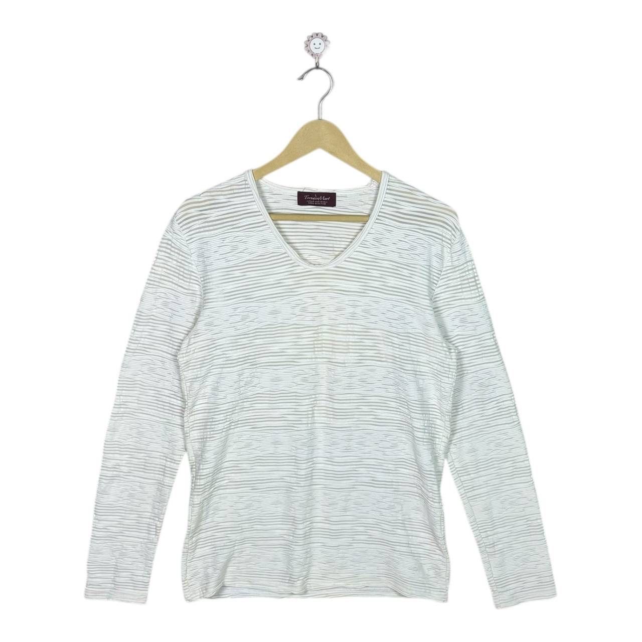 Tornado Mart Tornado Mart Italian Fabric 3D Striped Burnout Tee Archive M Size US M / EU 48-50 / 2 - 1 Thumbnail